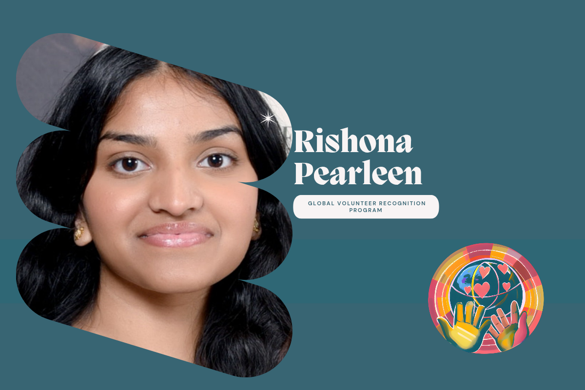 Rishona Pearleen A girl wearing a blue shirt 