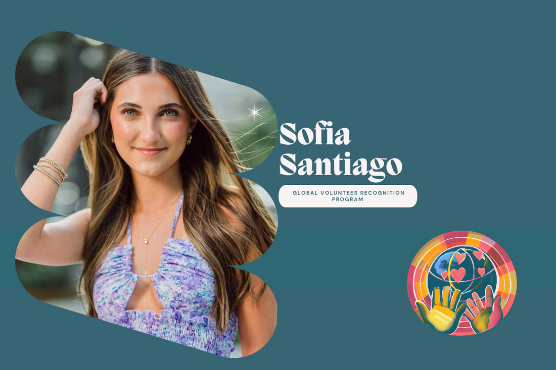 Sofia Santiago girl with long hair wearing a floral dress