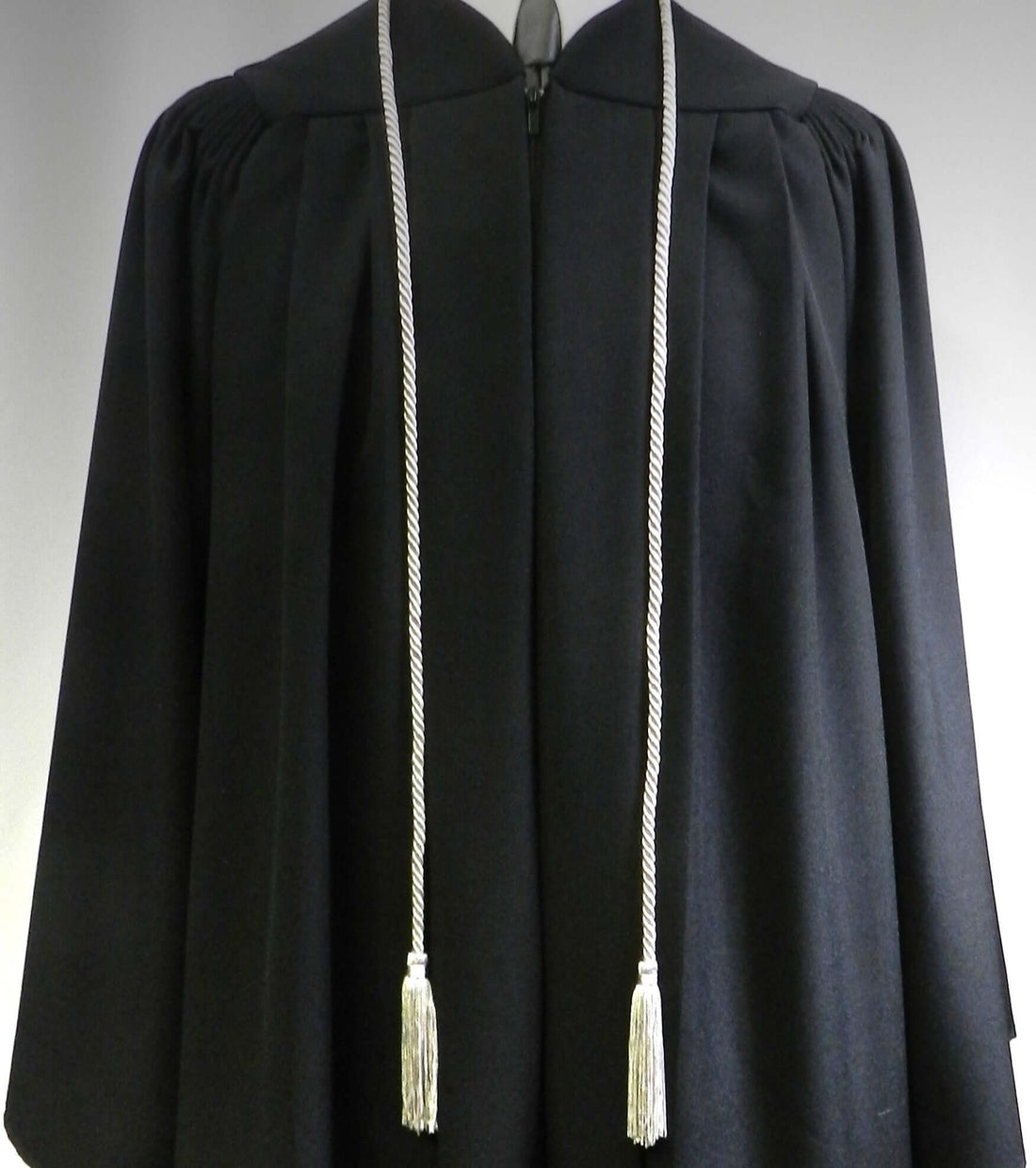 Gray graduation cord honoring student volunteer service and community impact
