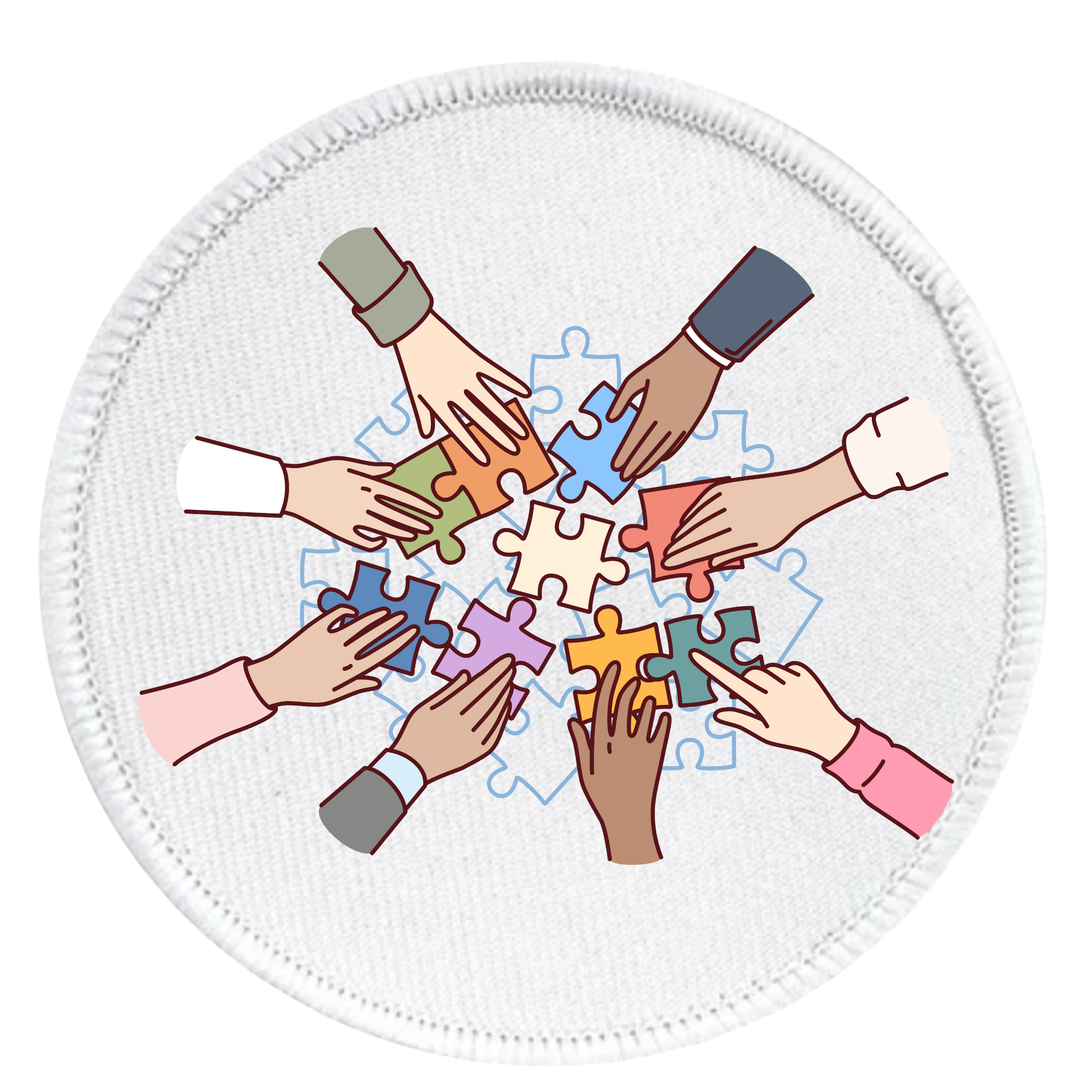 Team Builder Badge in different colors and shapes