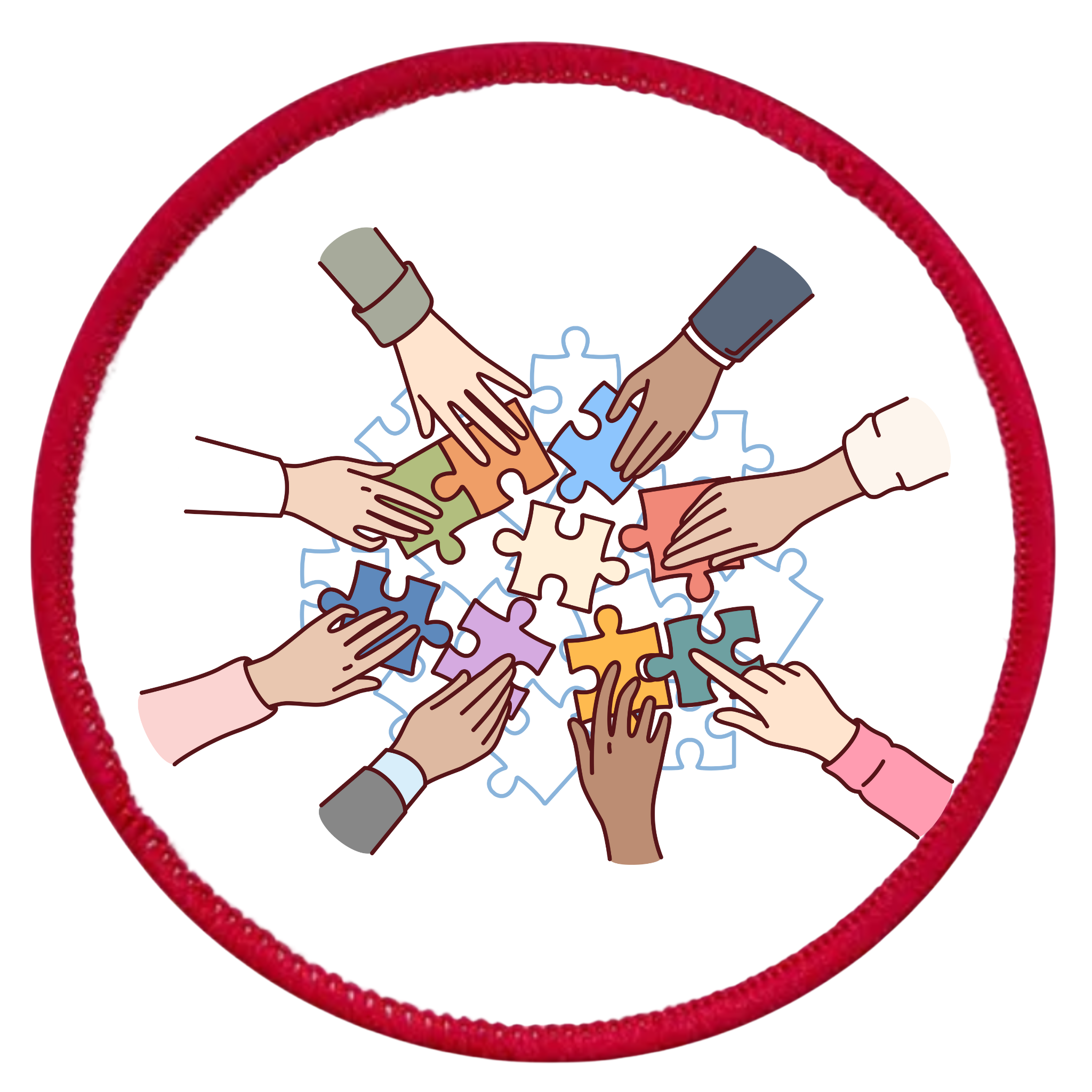 Team Builder Badge in different colors and shapes