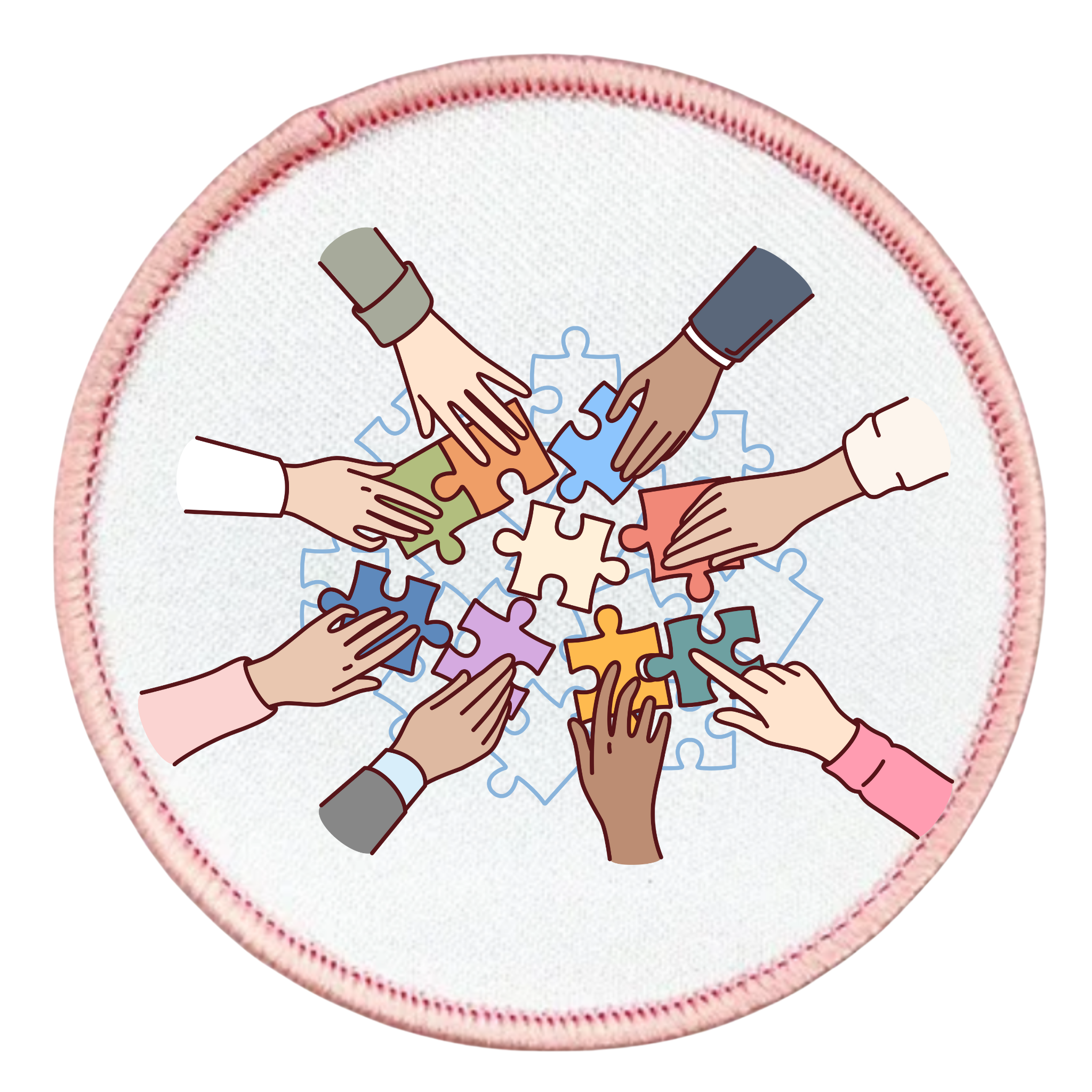 Team Builder Badge in different colors and shapes