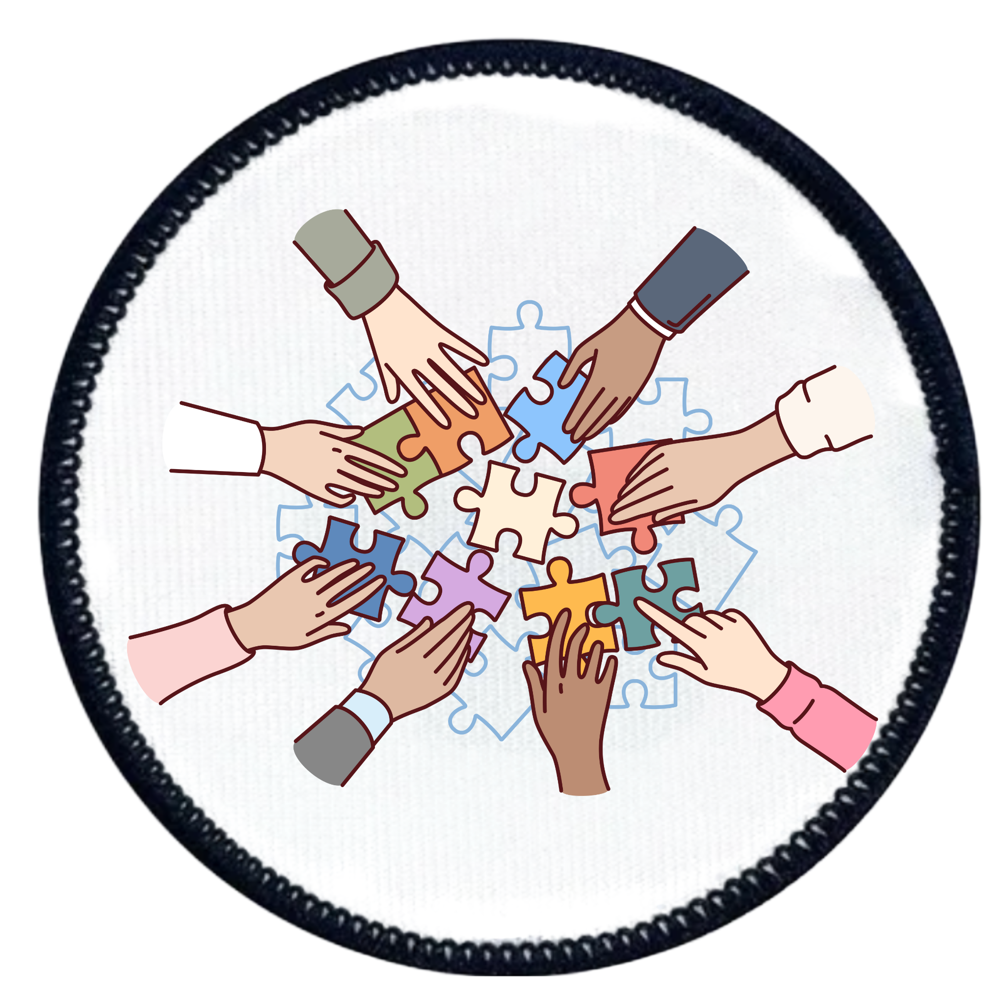 Team Builder Badge in different colors and shapes