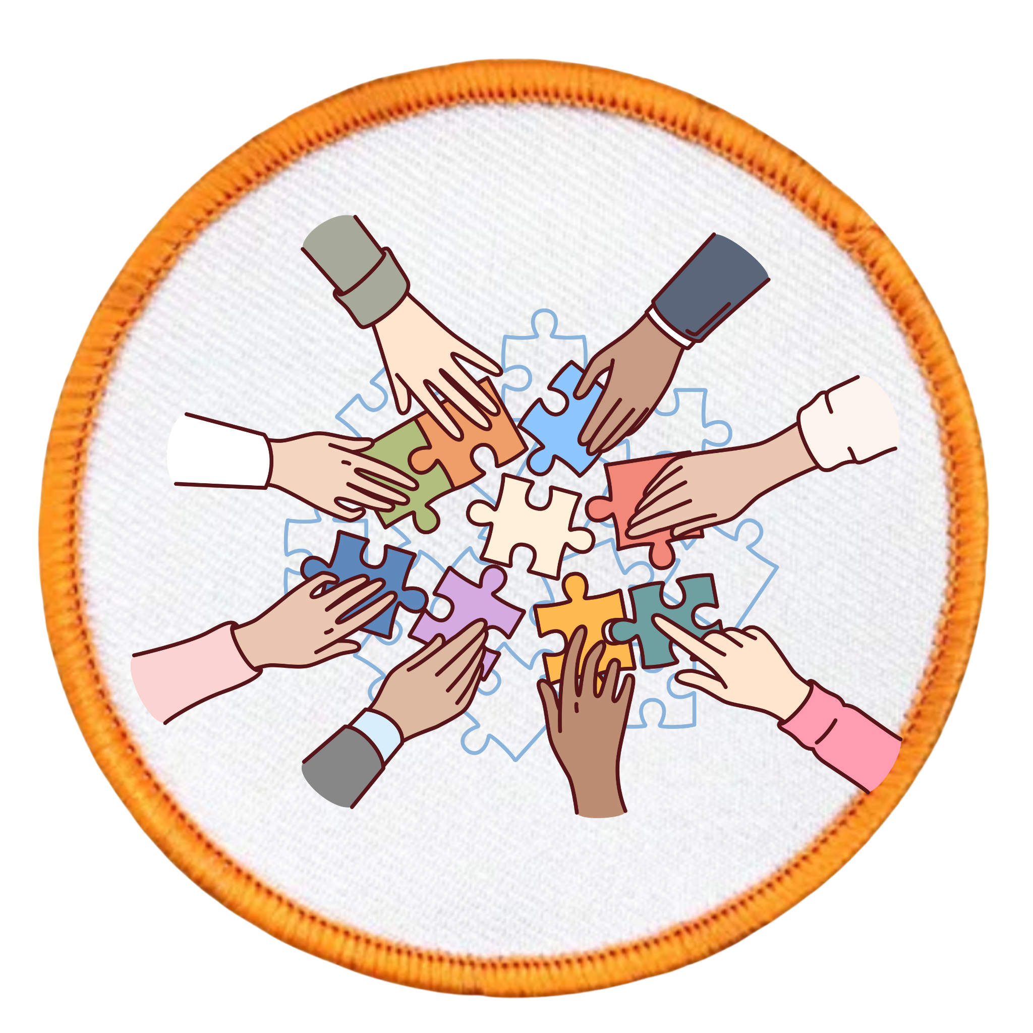 Team Builder Badge in different colors and shapes