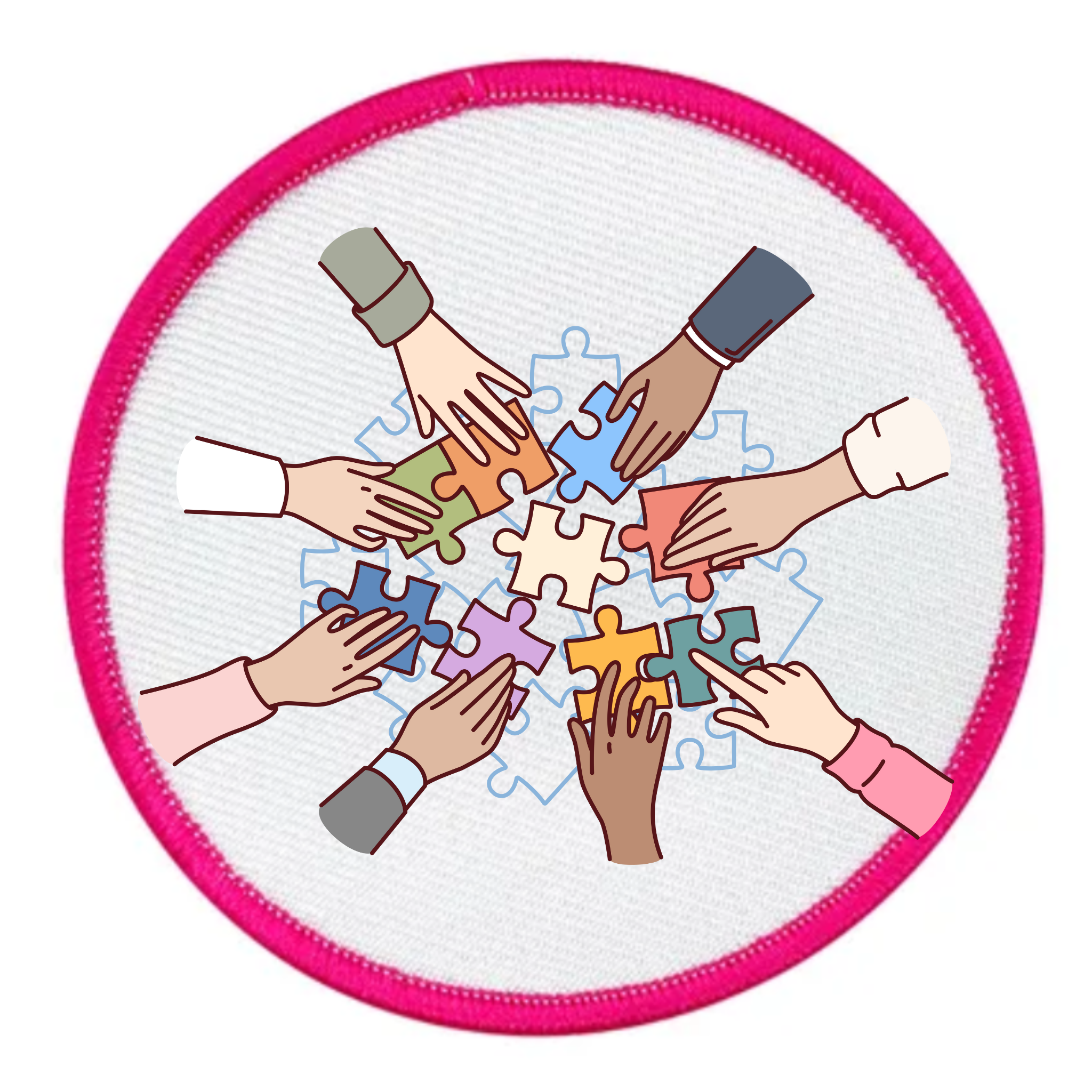 Team Builder Badge in different colors and shapes