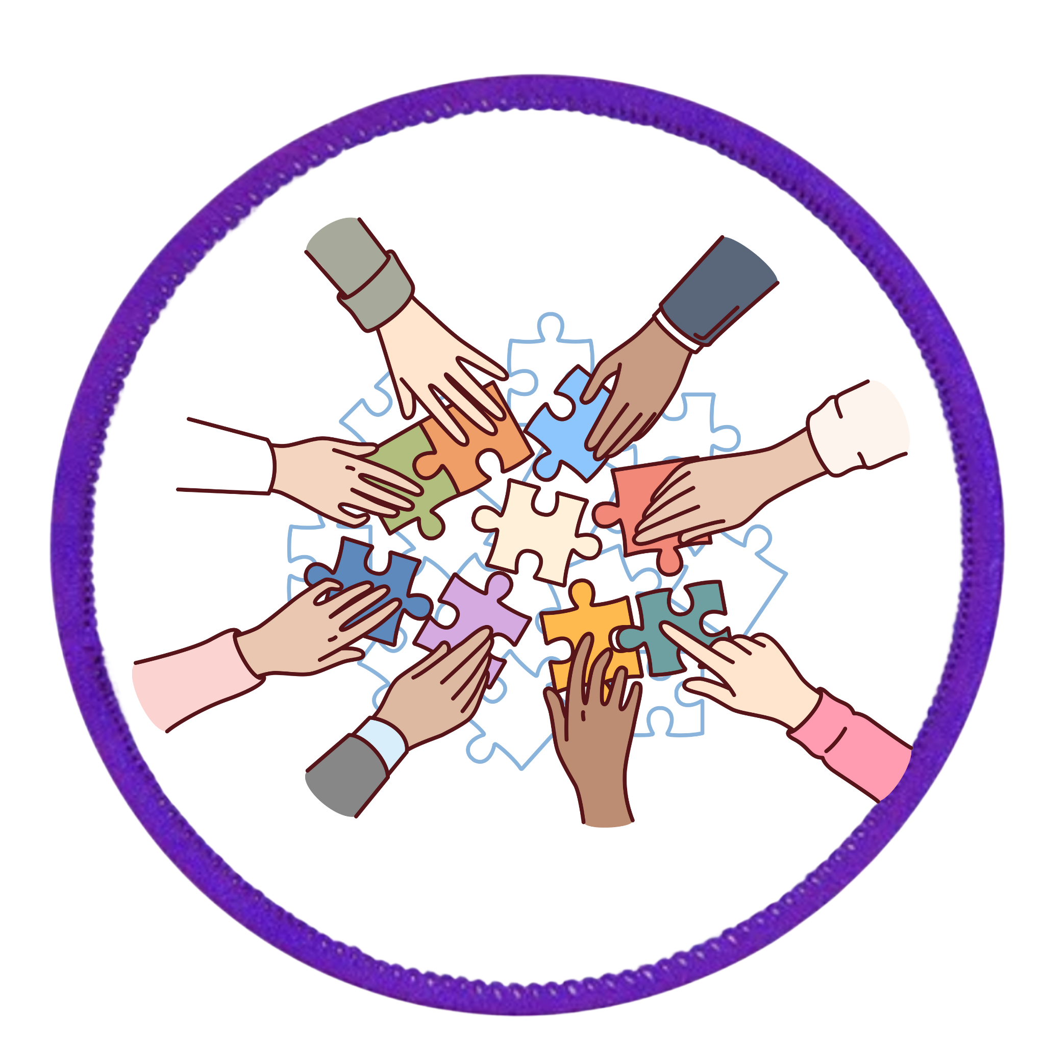 Team Builder Badge in different colors and shapes