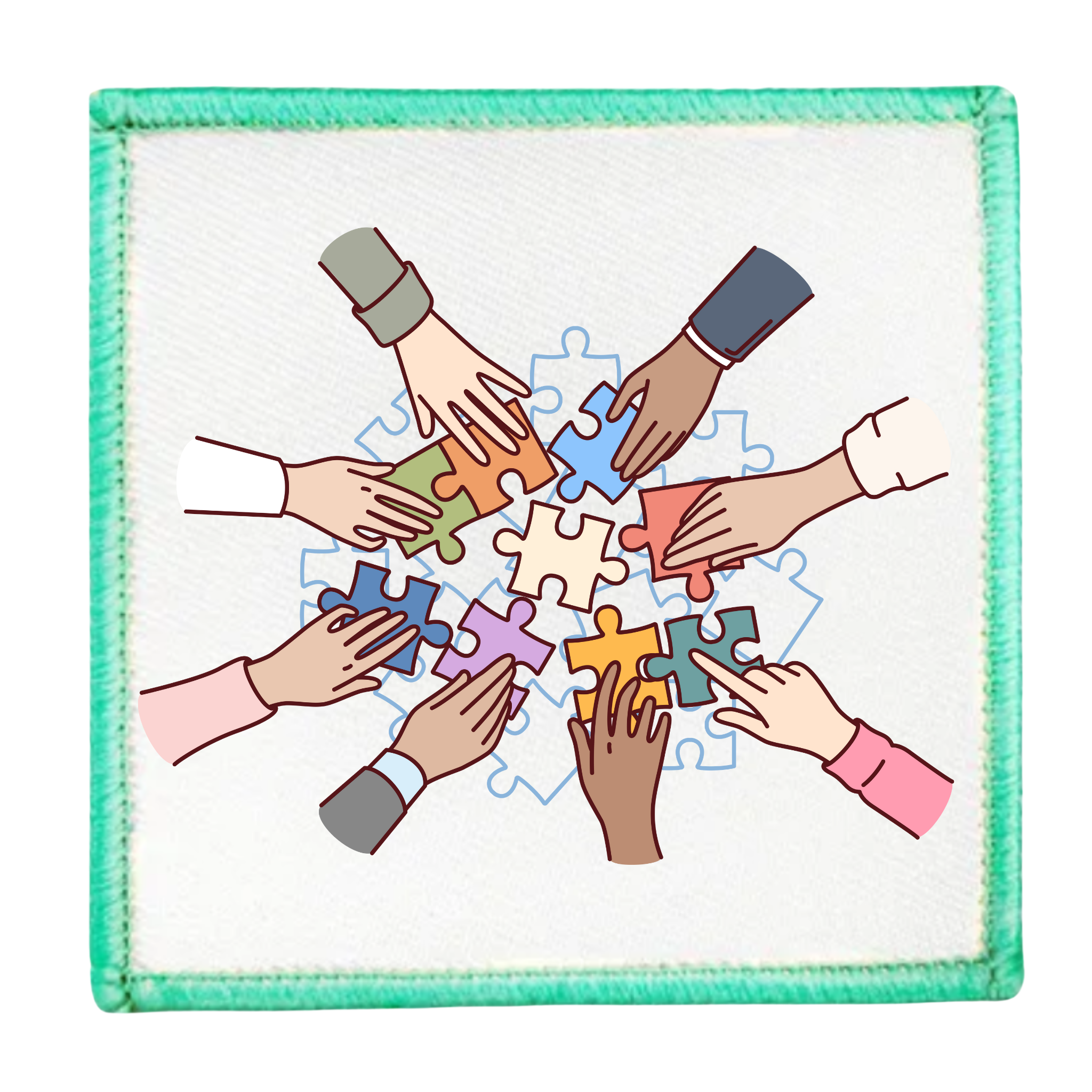 Team Builder Badge in different colors and shapes