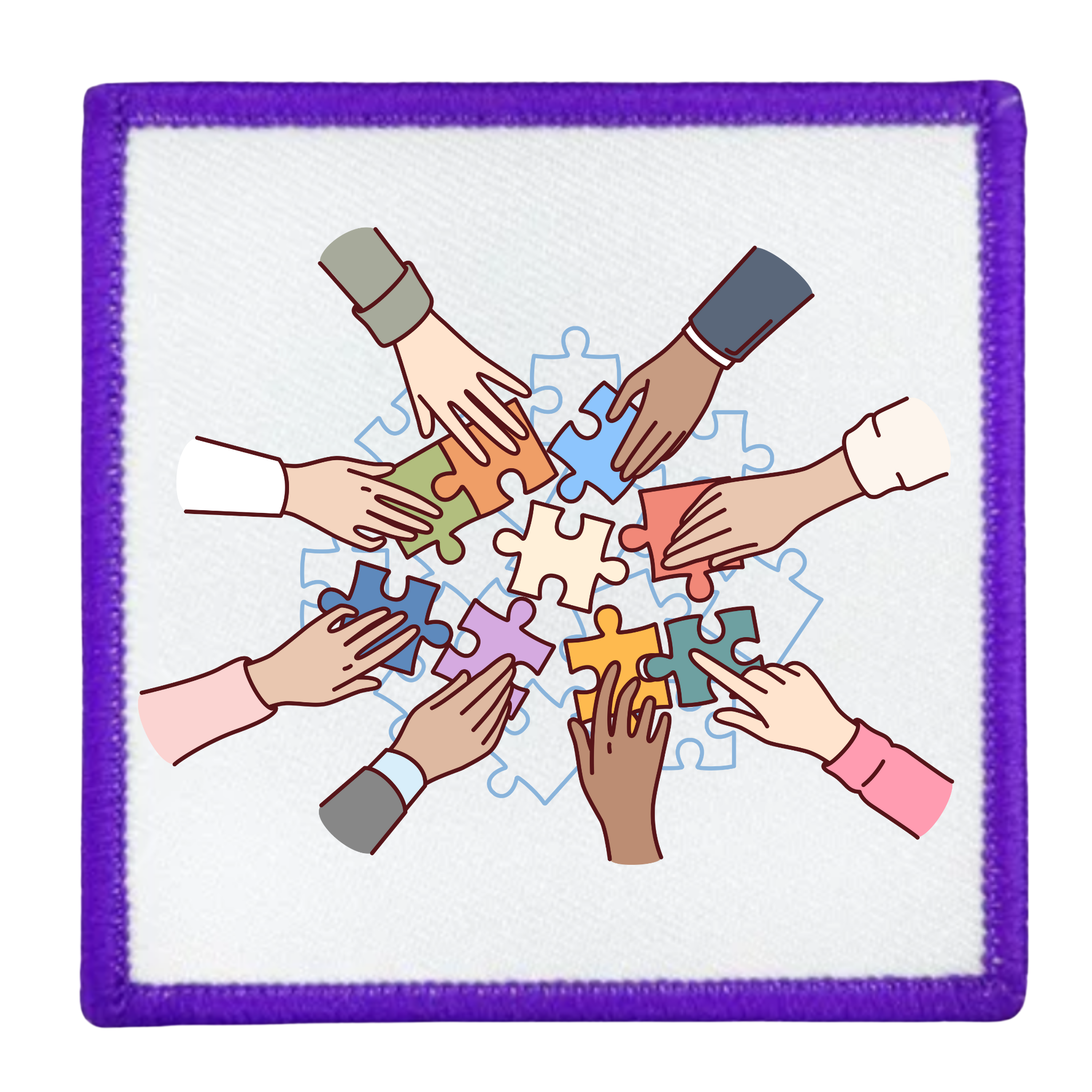 Team Builder Badge in different colors and shapes