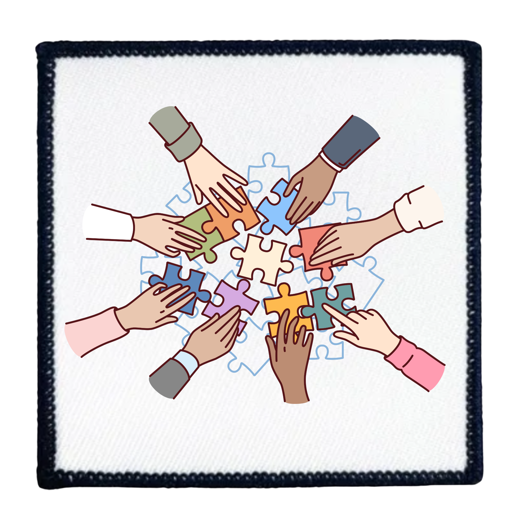 Team Builder Badge in different colors and shapes