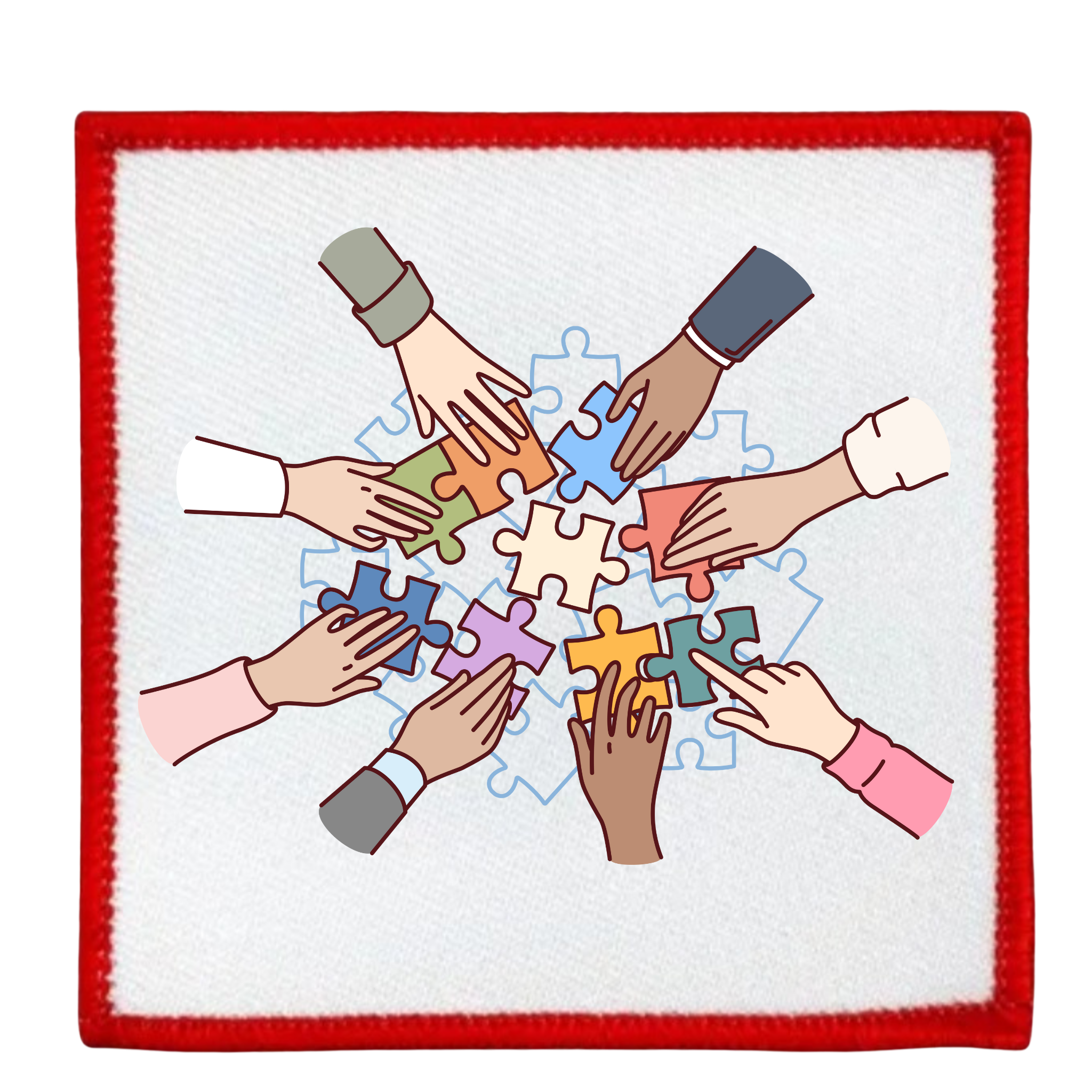 Team Builder Badge in different colors and shapes