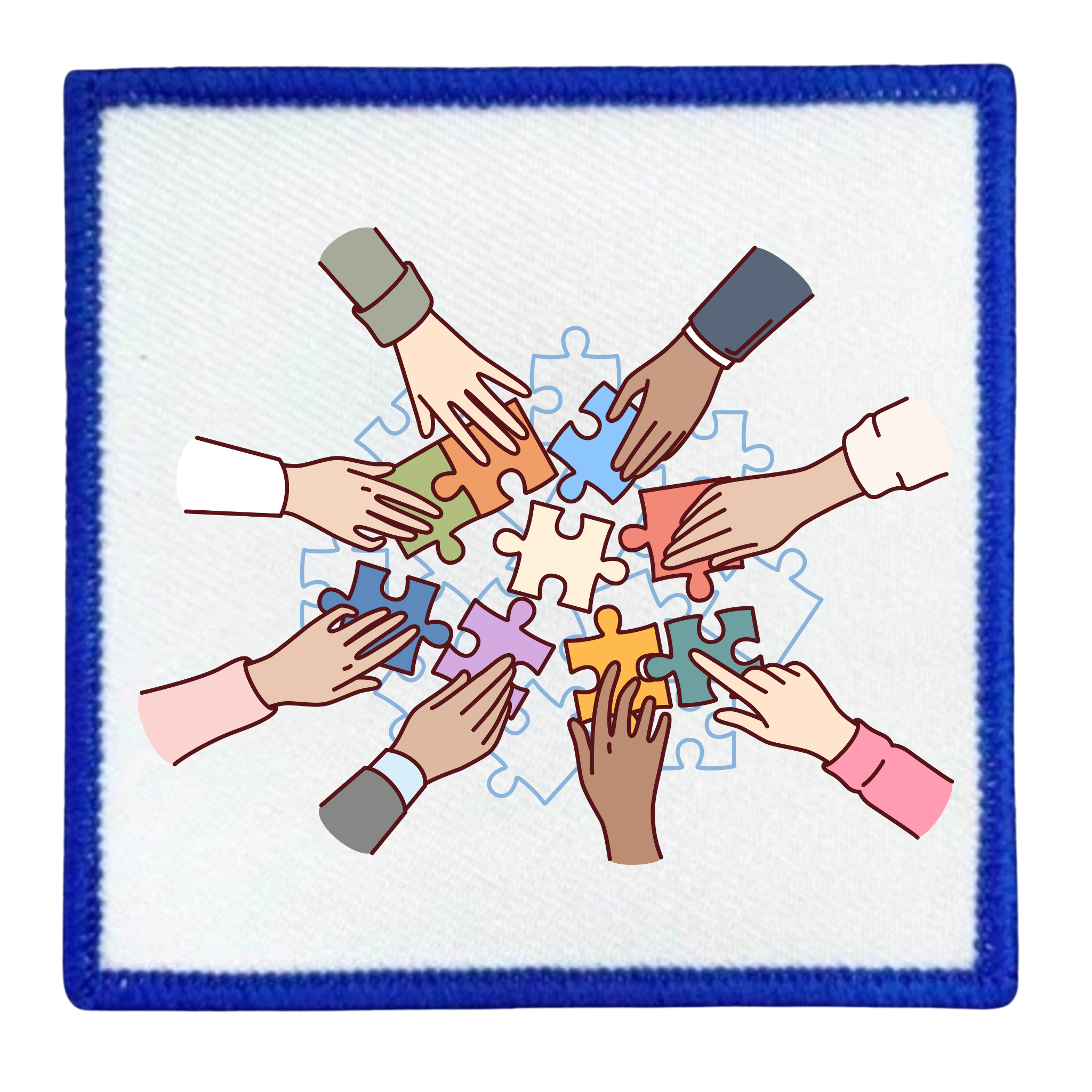 Team Builder Badge in different colors and shapes