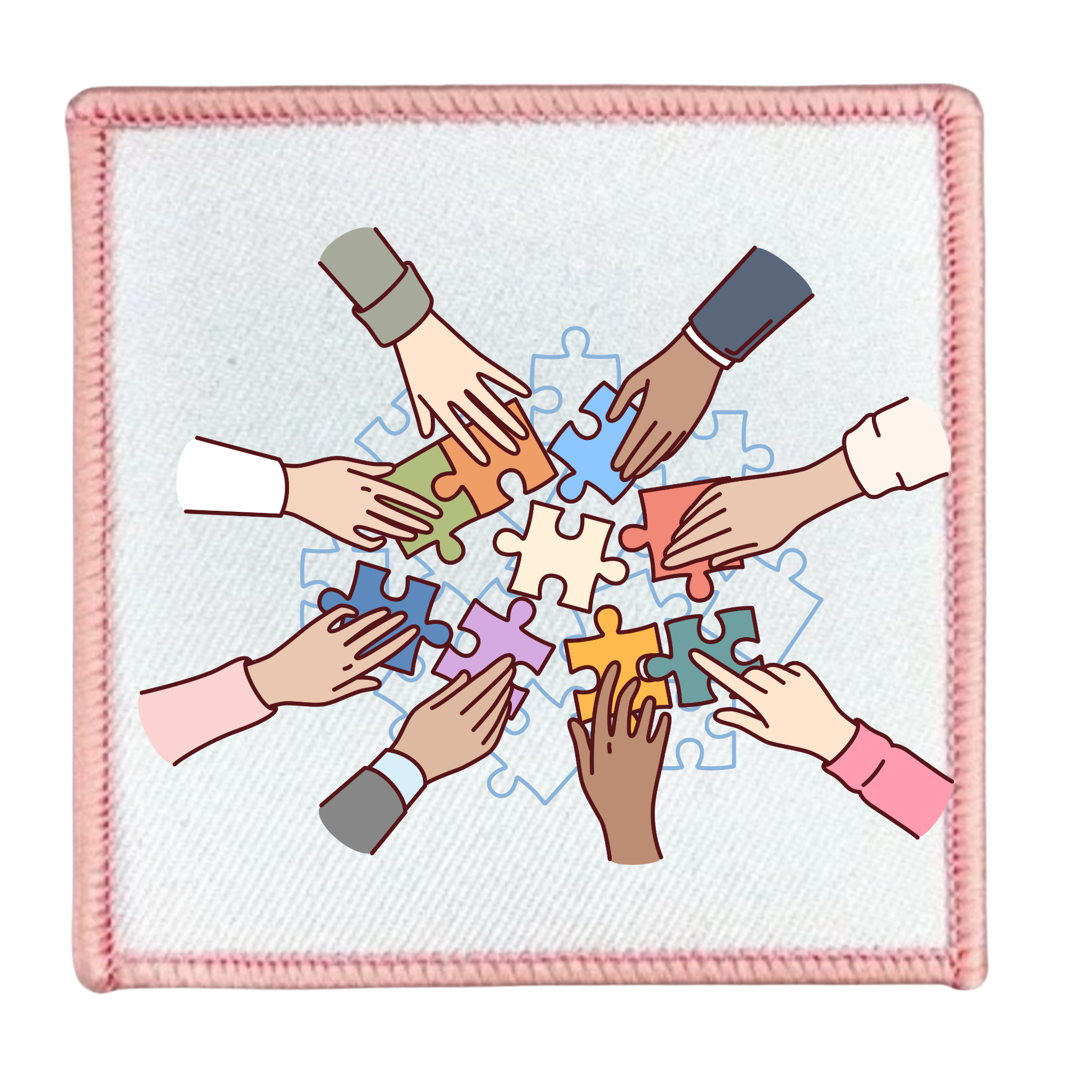 Team Builder Badge in different colors and shapes