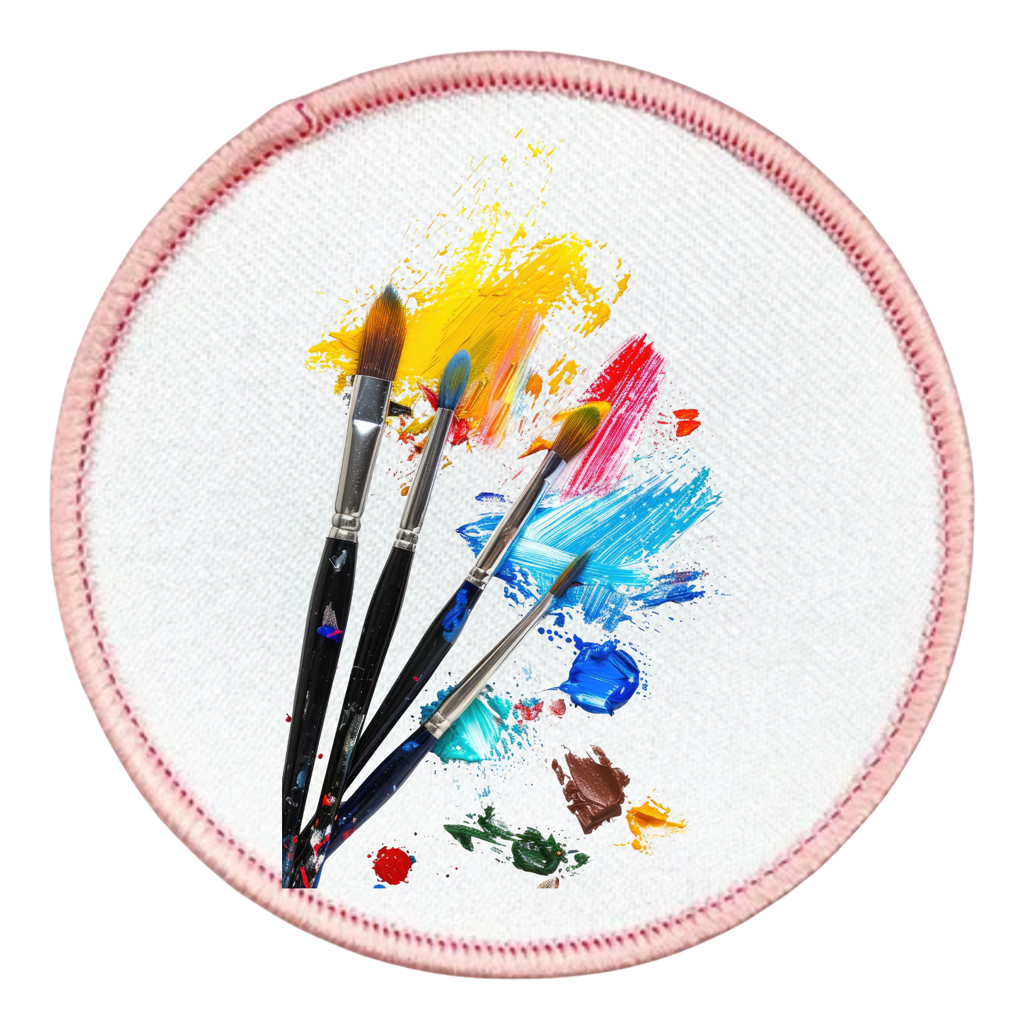 creative service badge in different colors and shapes