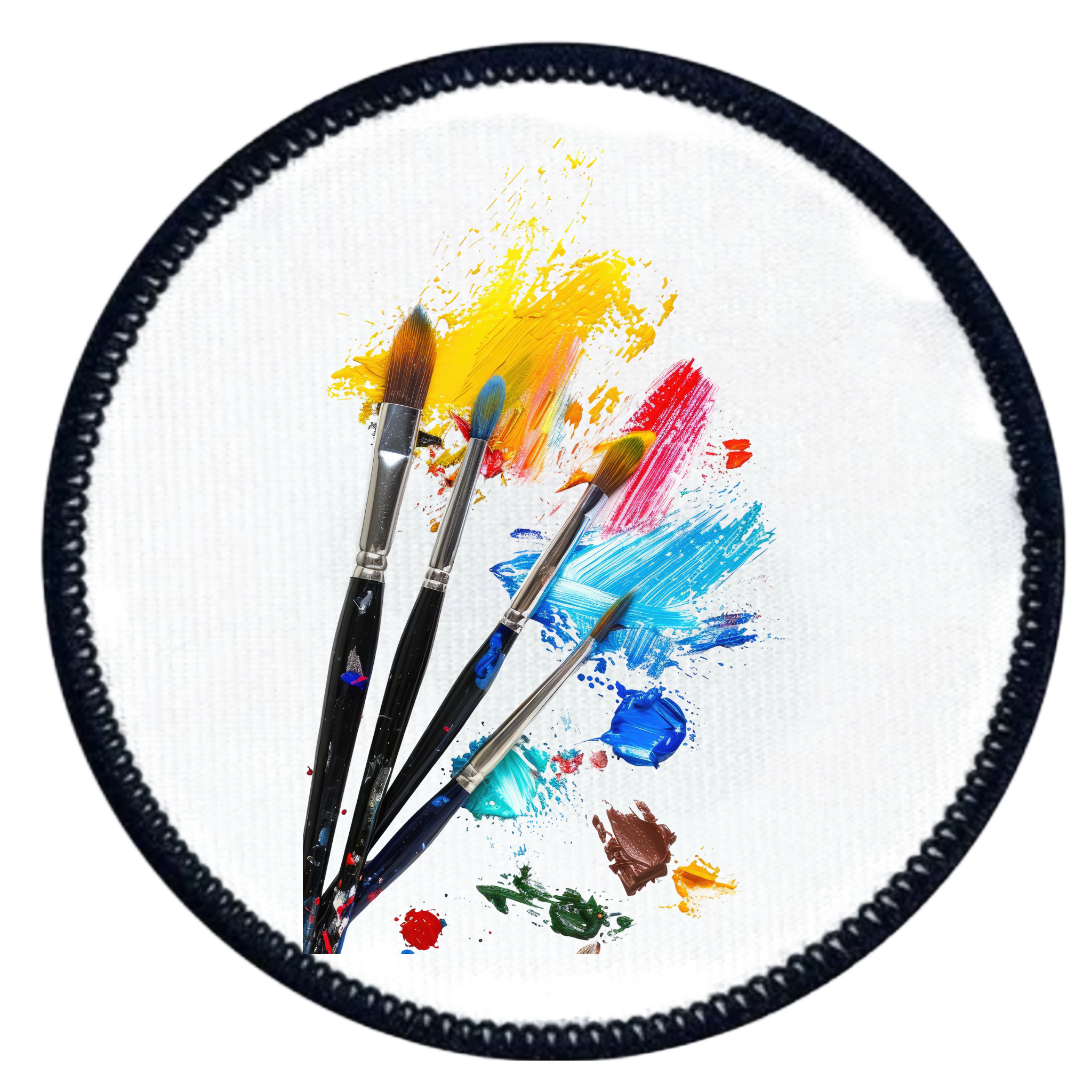 creative service badge in different colors and shapes