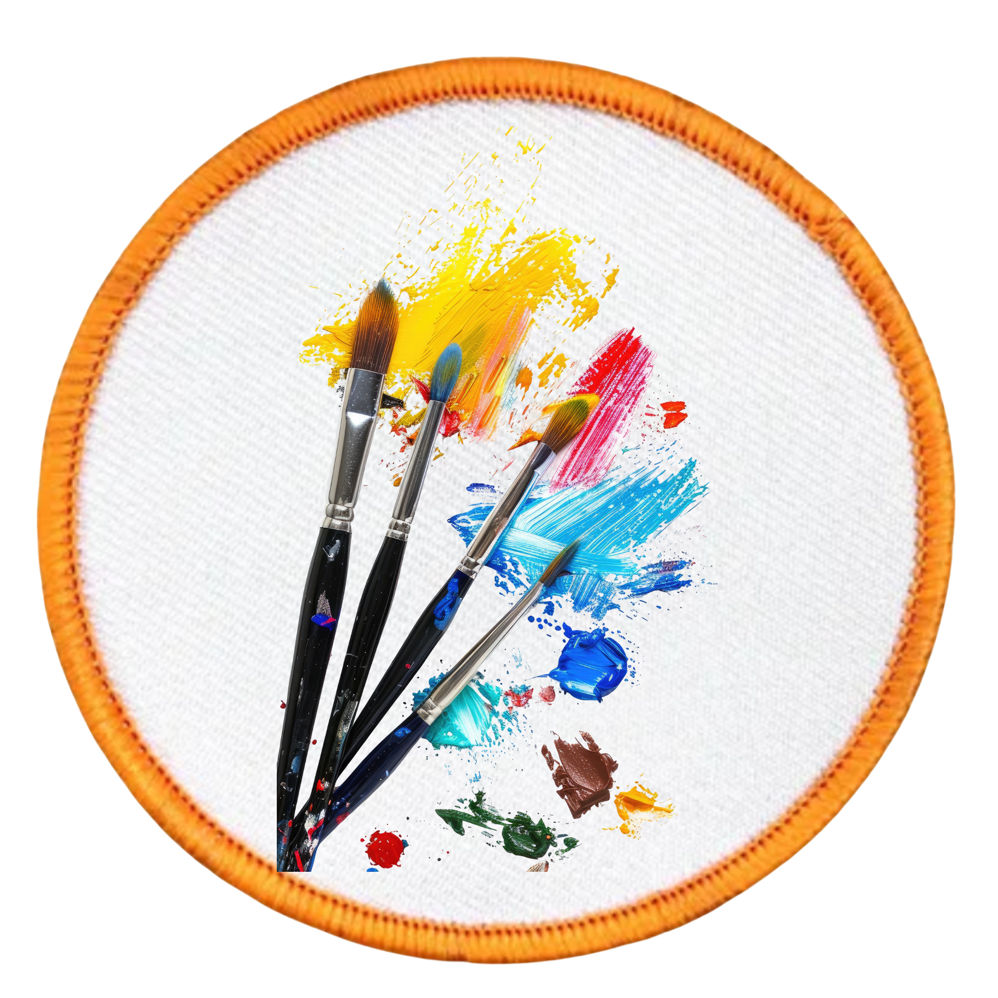 creative service badge in different colors and shapes