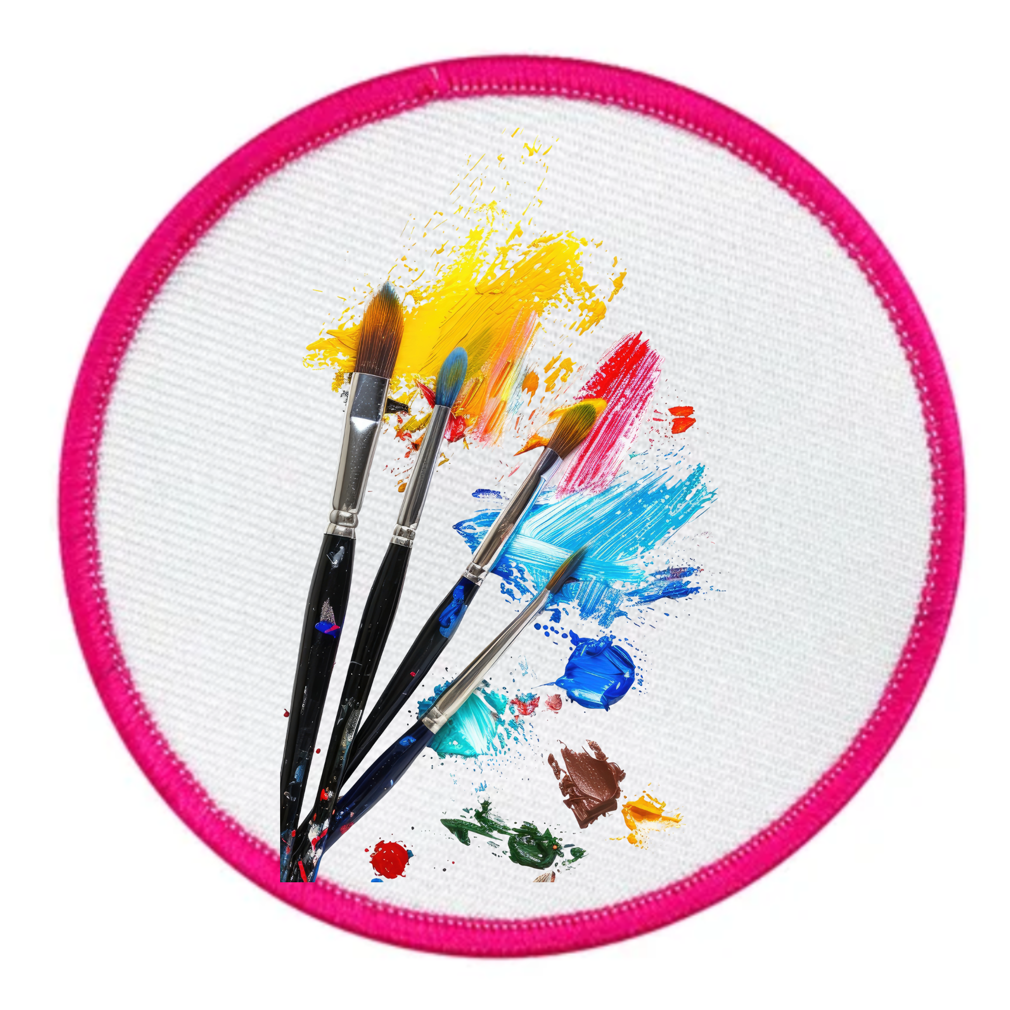 creative service badge in different colors and shapes