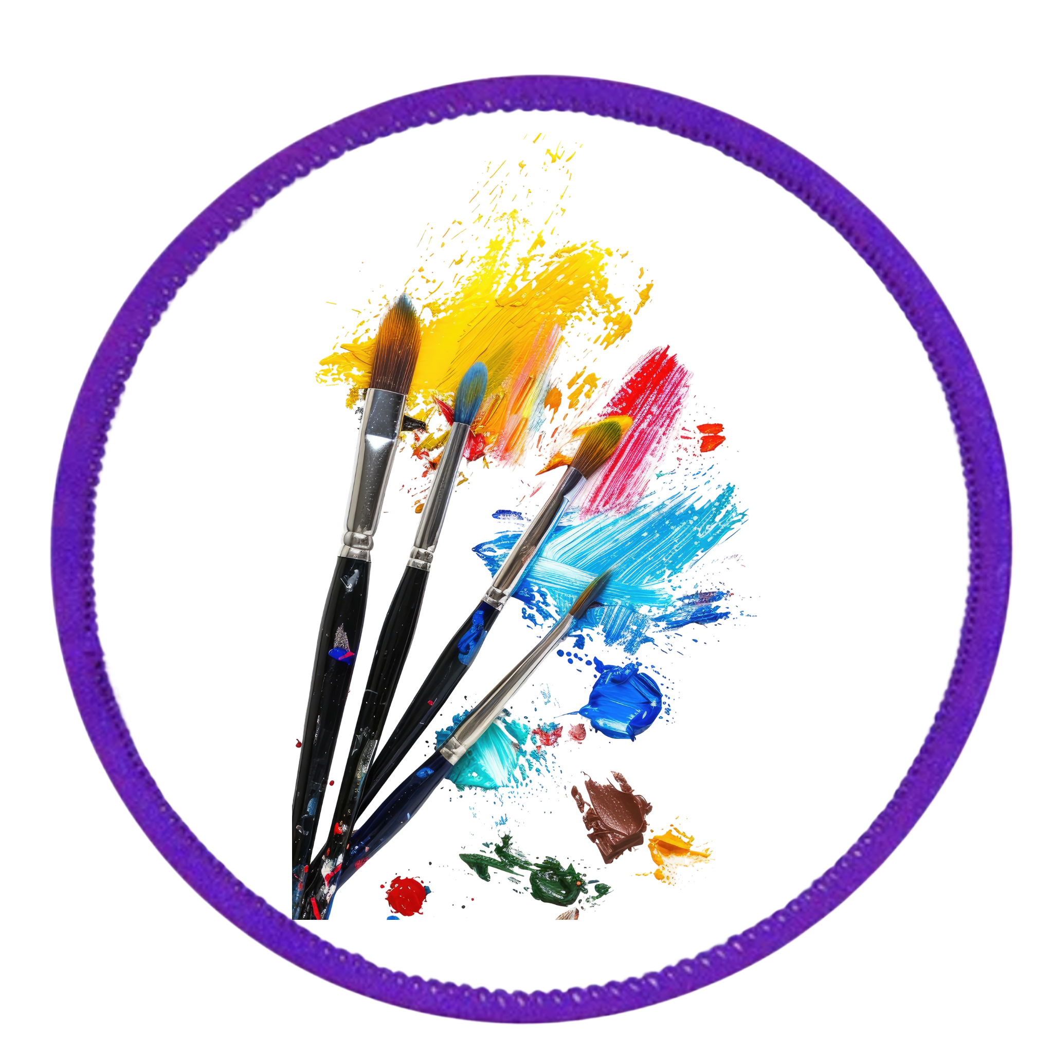 creative service badge in different colors and shapes