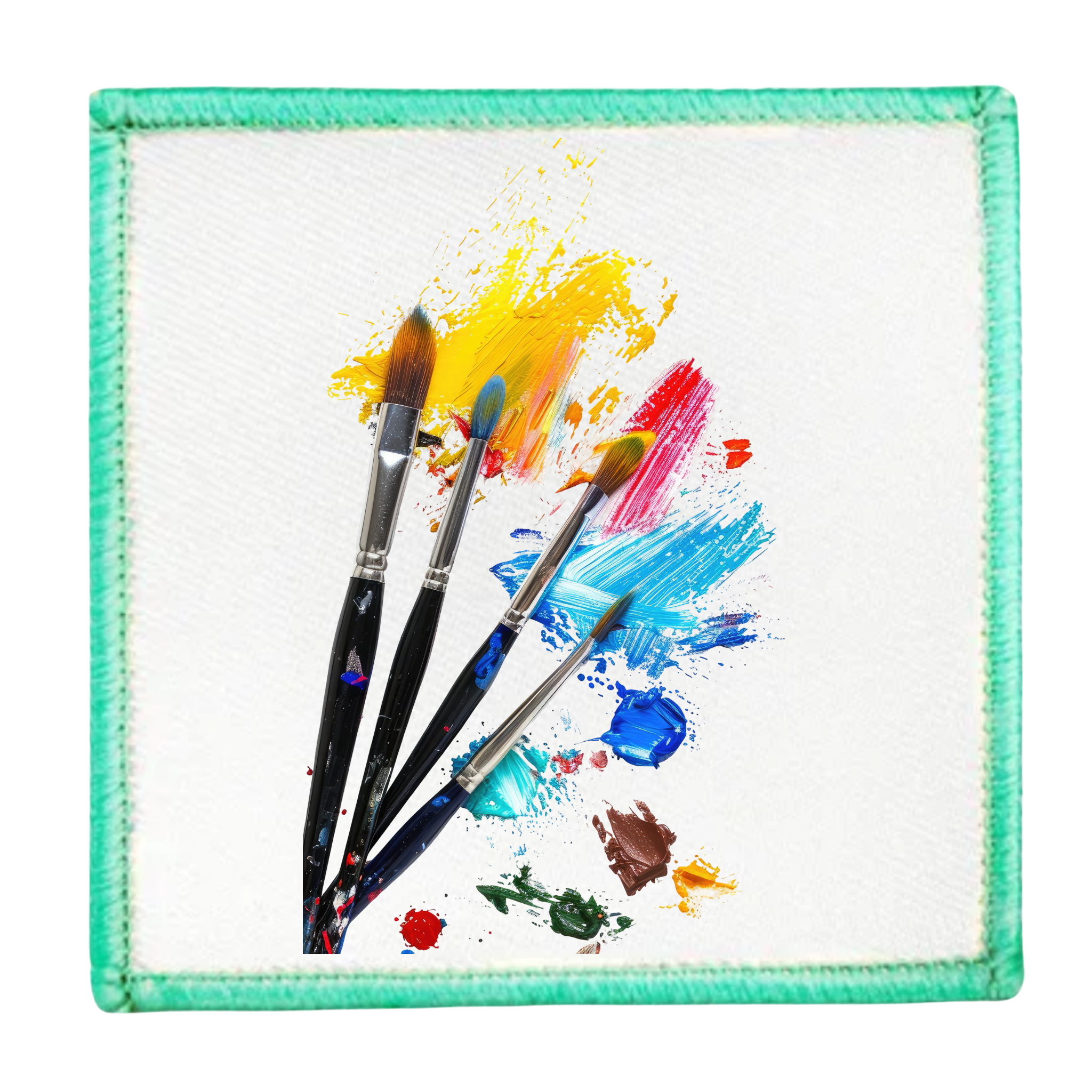 creative service badge in different colors and shapes