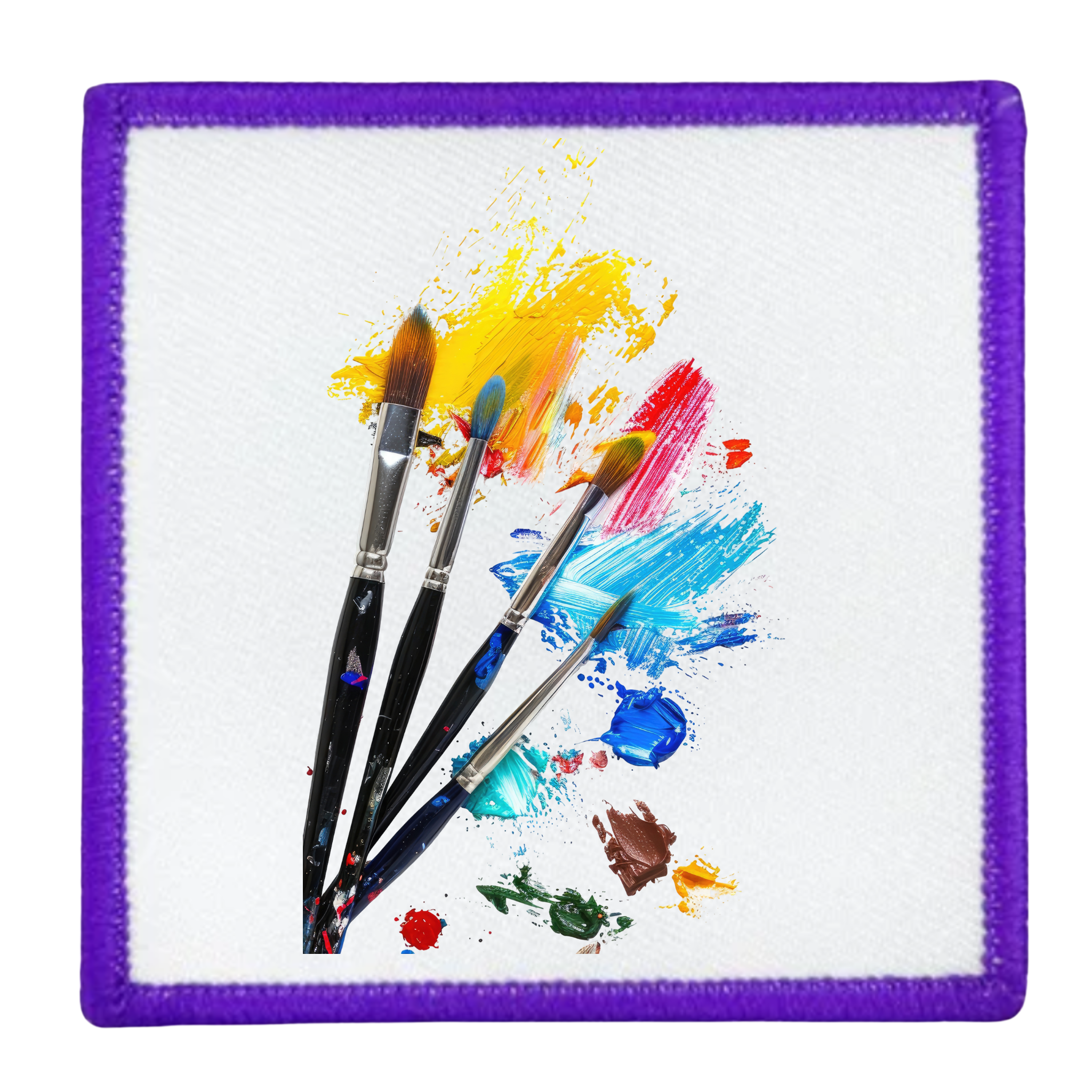 creative service badge in different colors and shapes