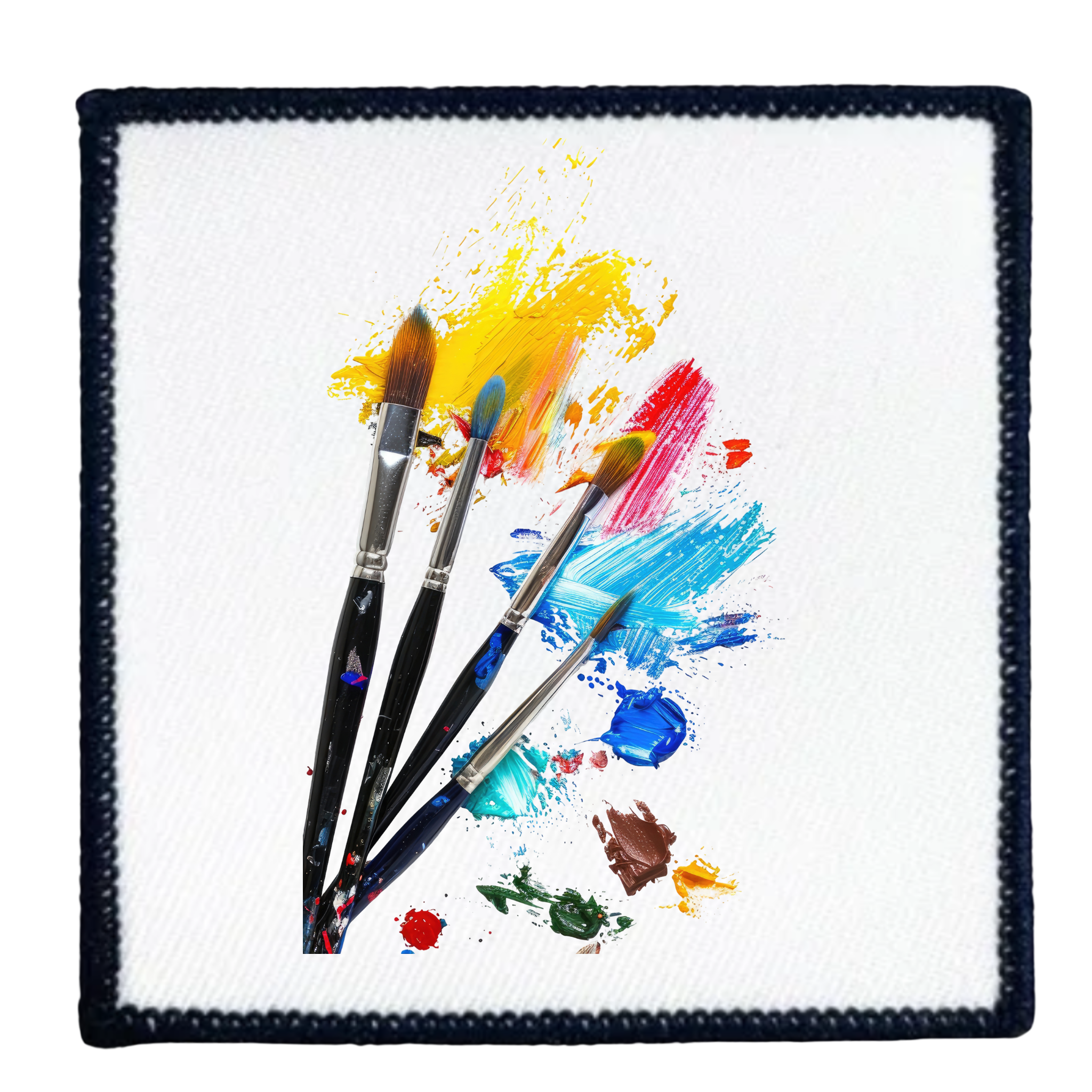 creative service badge in different colors and shapes