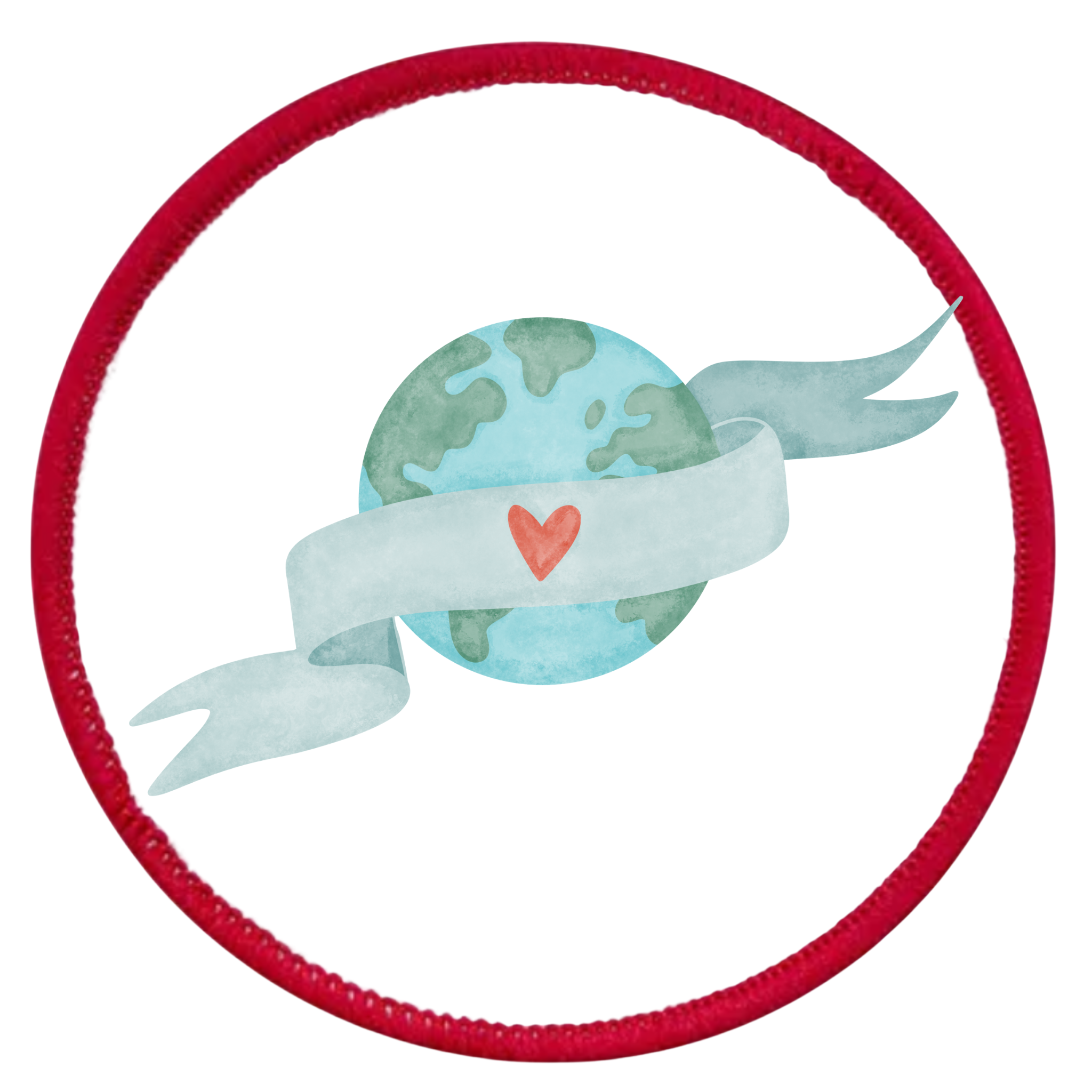 global impact badge in different colors and shapes