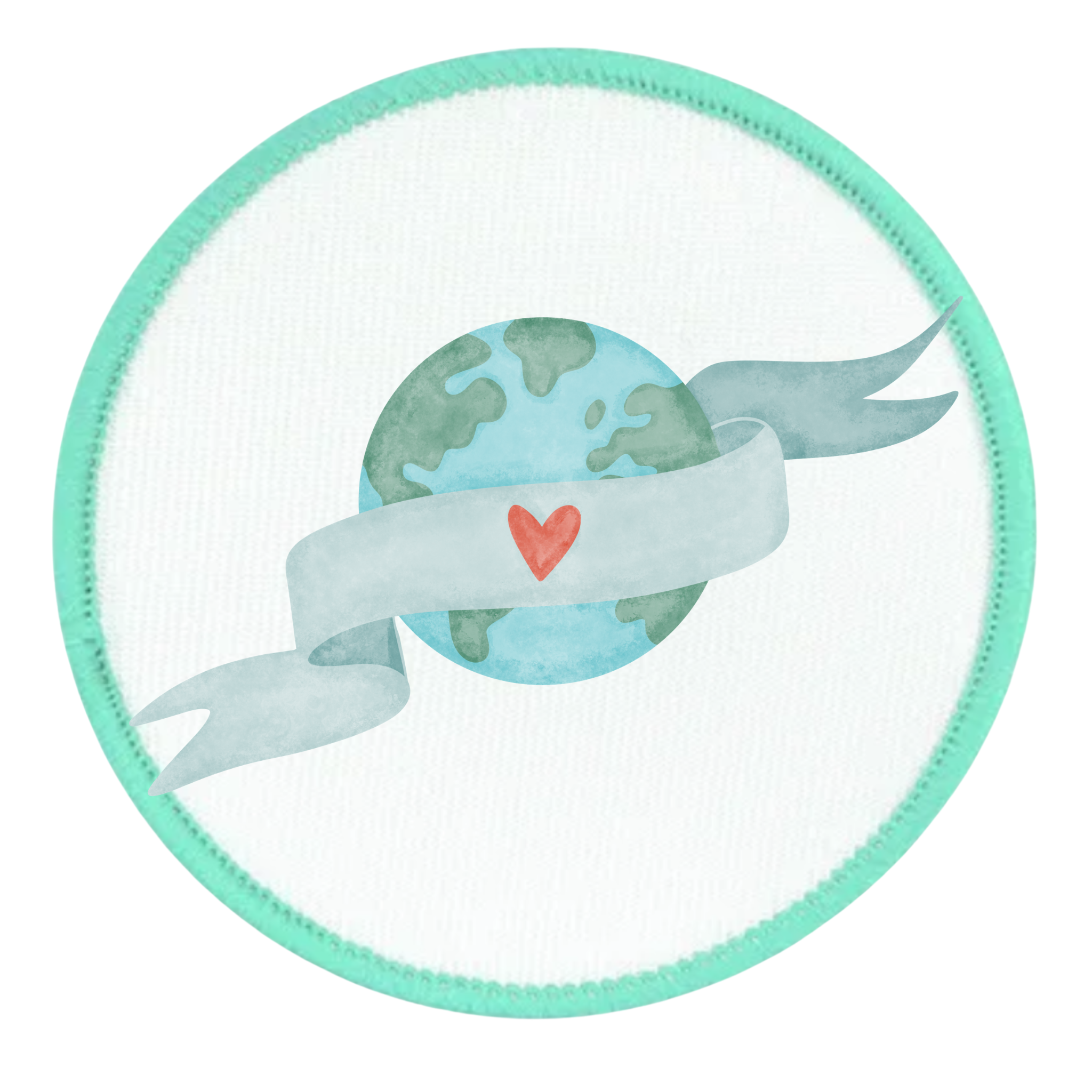 global impact badge in different colors and shapes