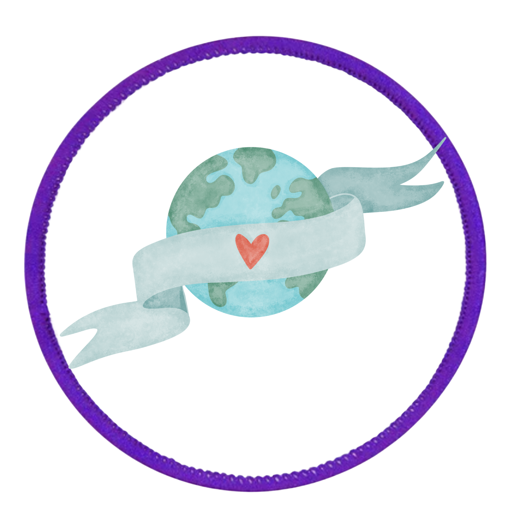 global impact badge in different colors and shapes