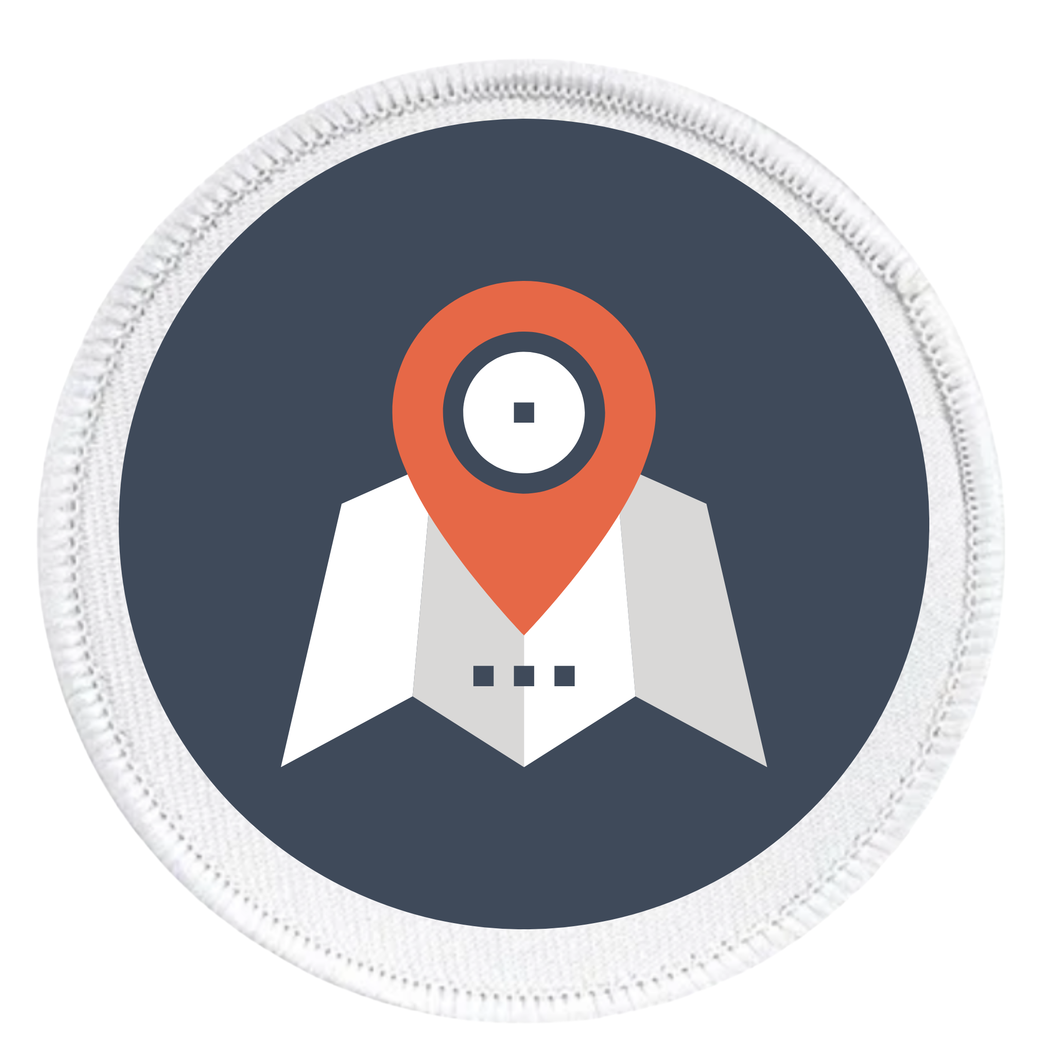 local impact badge in different colors and shapes