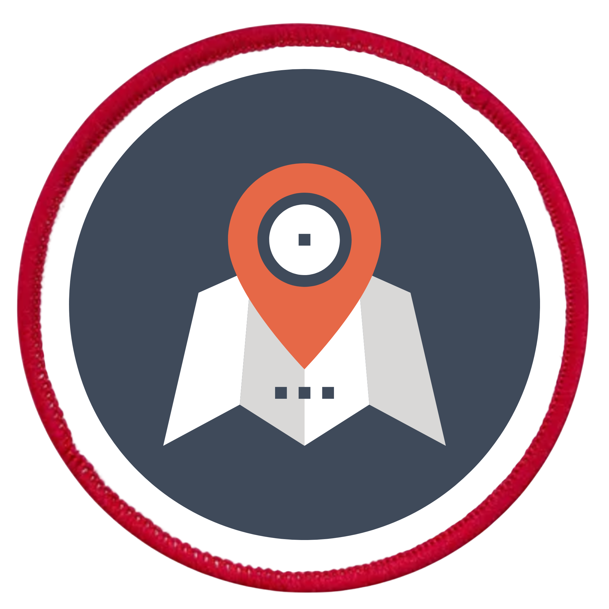 local impact badge in different colors and shapes