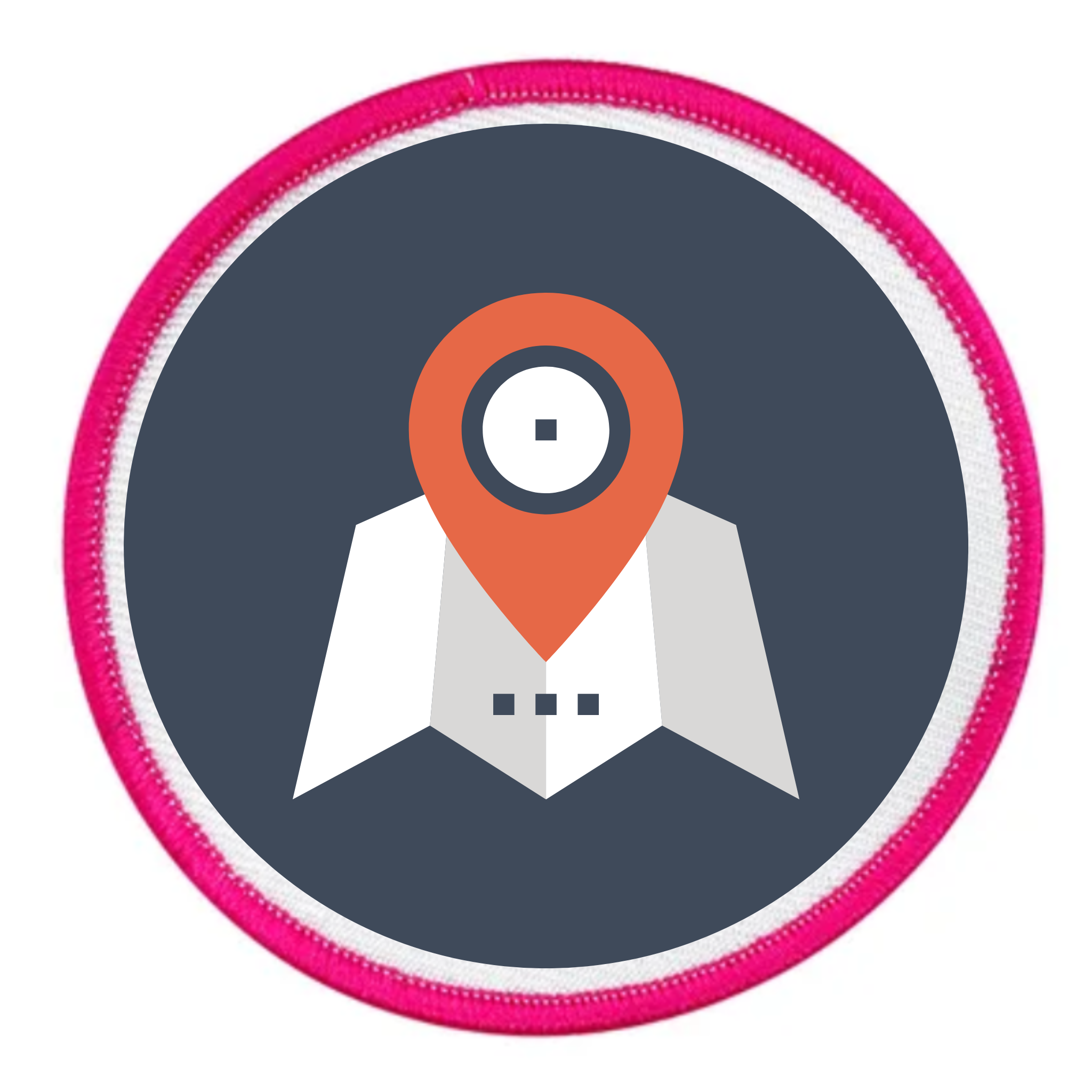 local impact badge in different colors and shapes