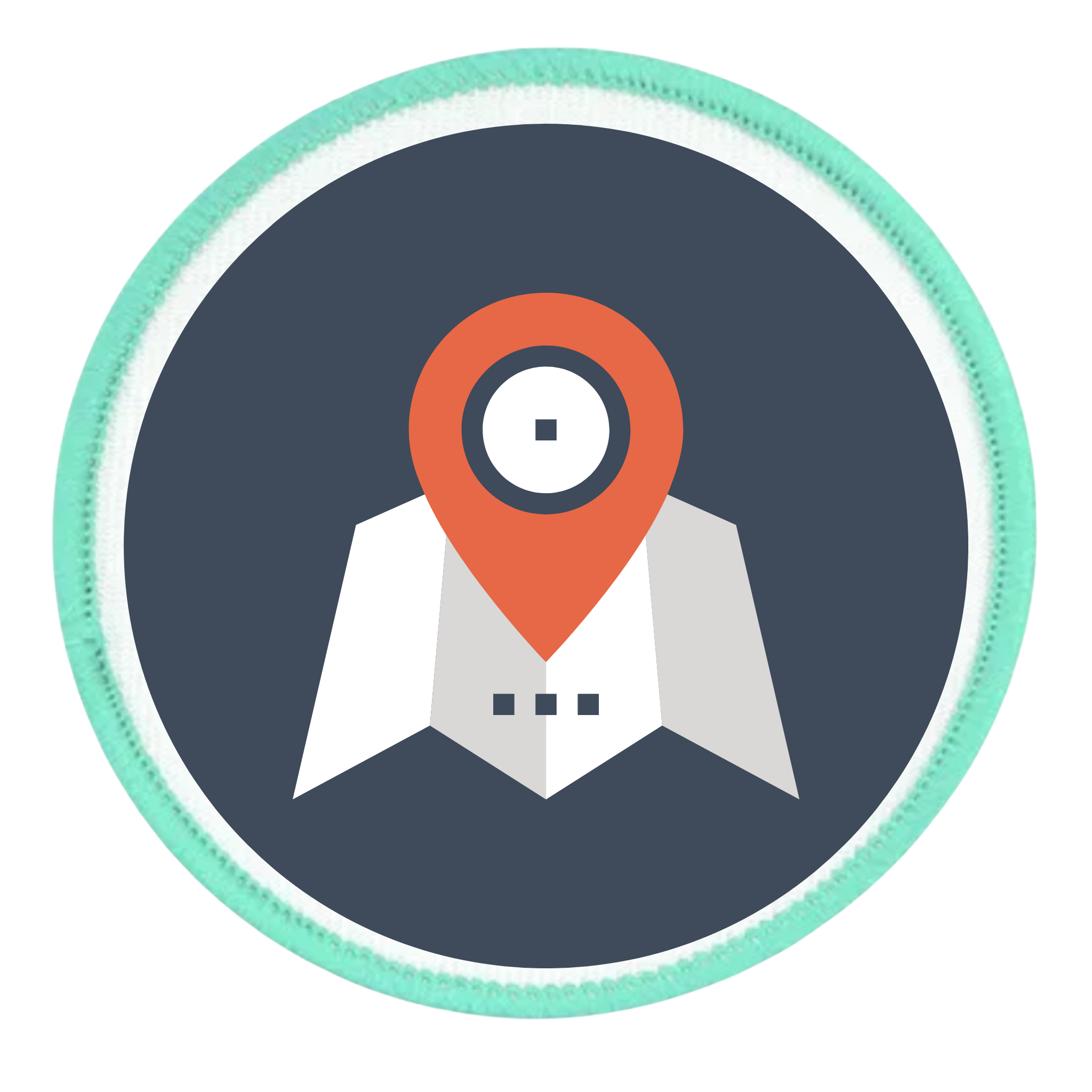 local impact badge in different colors and shapes