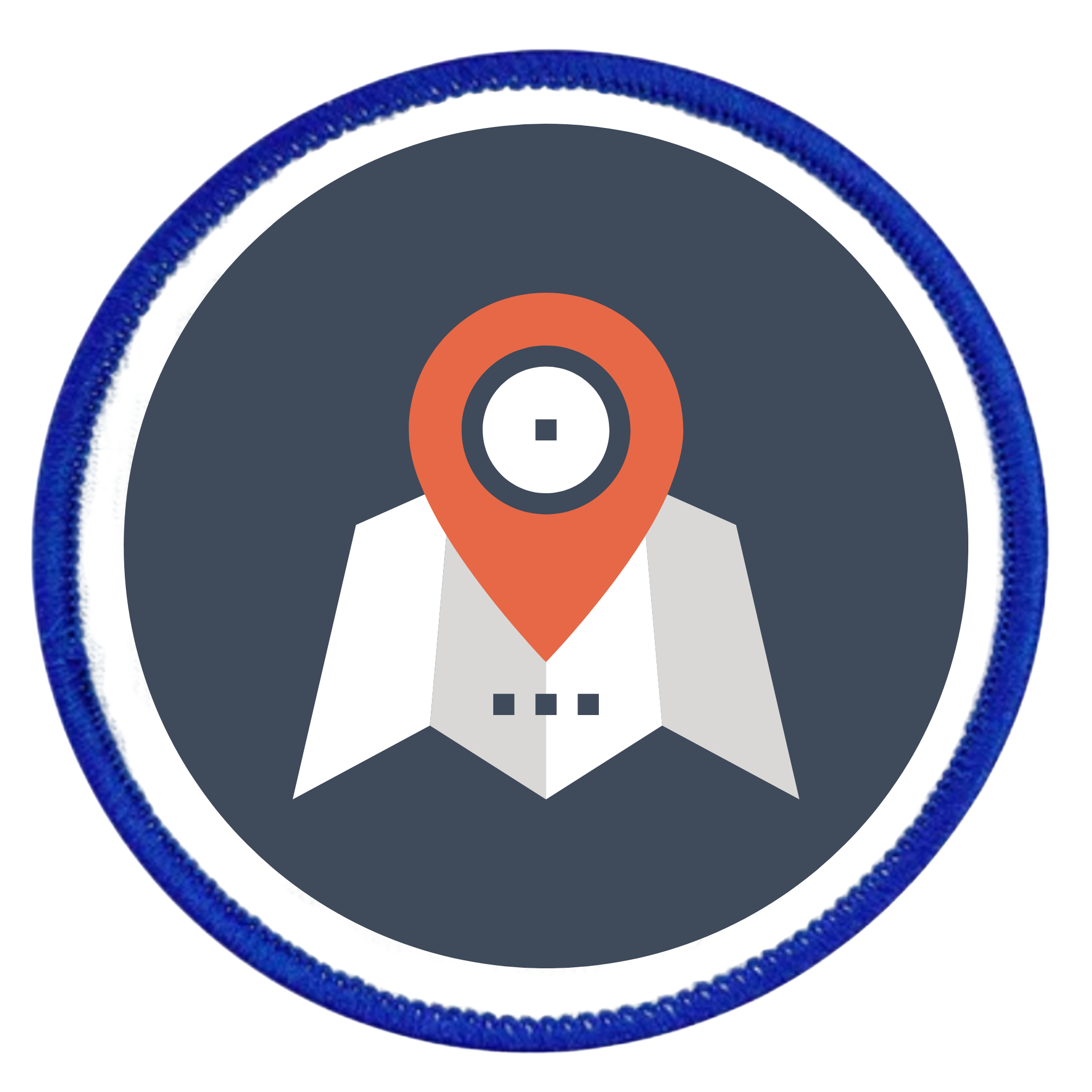 local impact badge in different colors and shapes