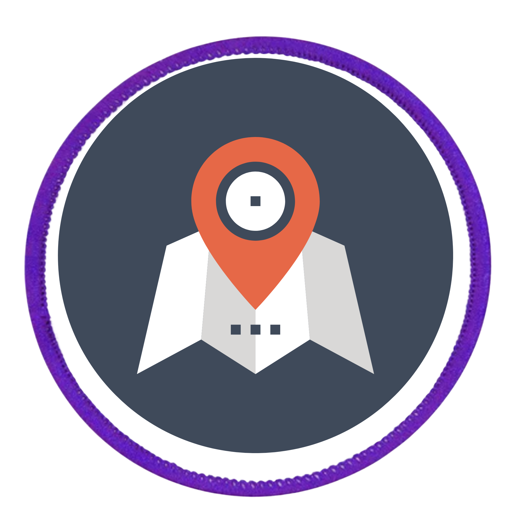 local impact badge in different colors and shapes