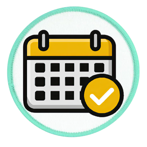 Consistency Badge in different colors and shapes