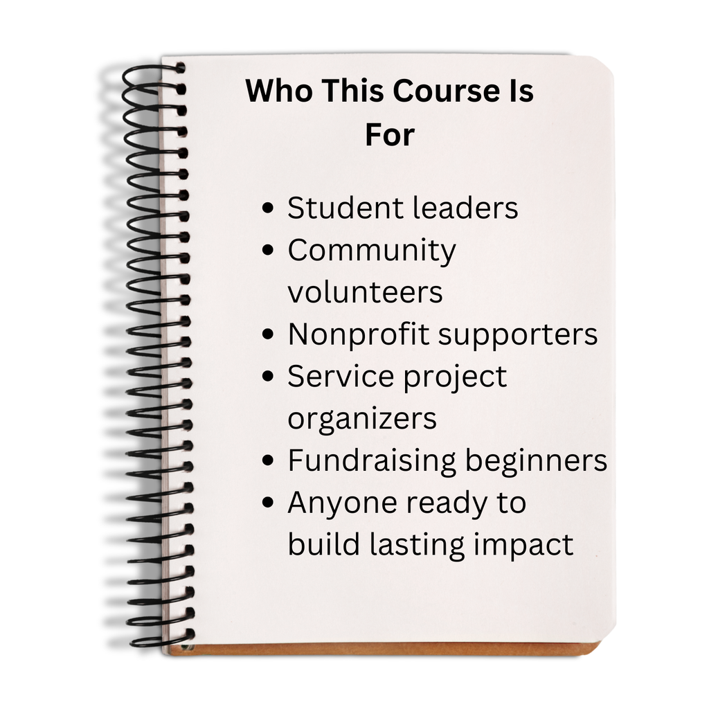Notebook with text on who the course is for