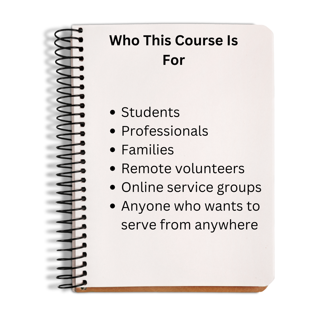 Notebook with text on who the course is for