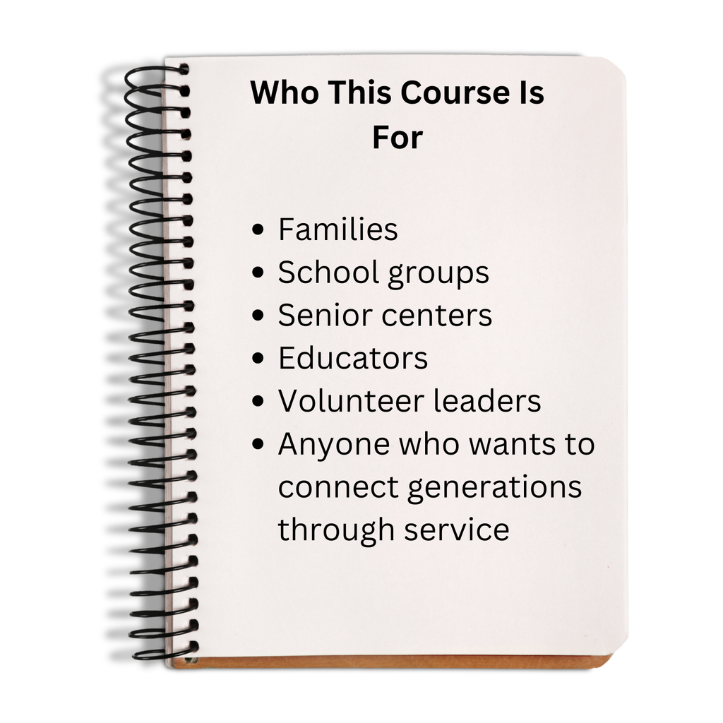 Notebook with text on who the course is for