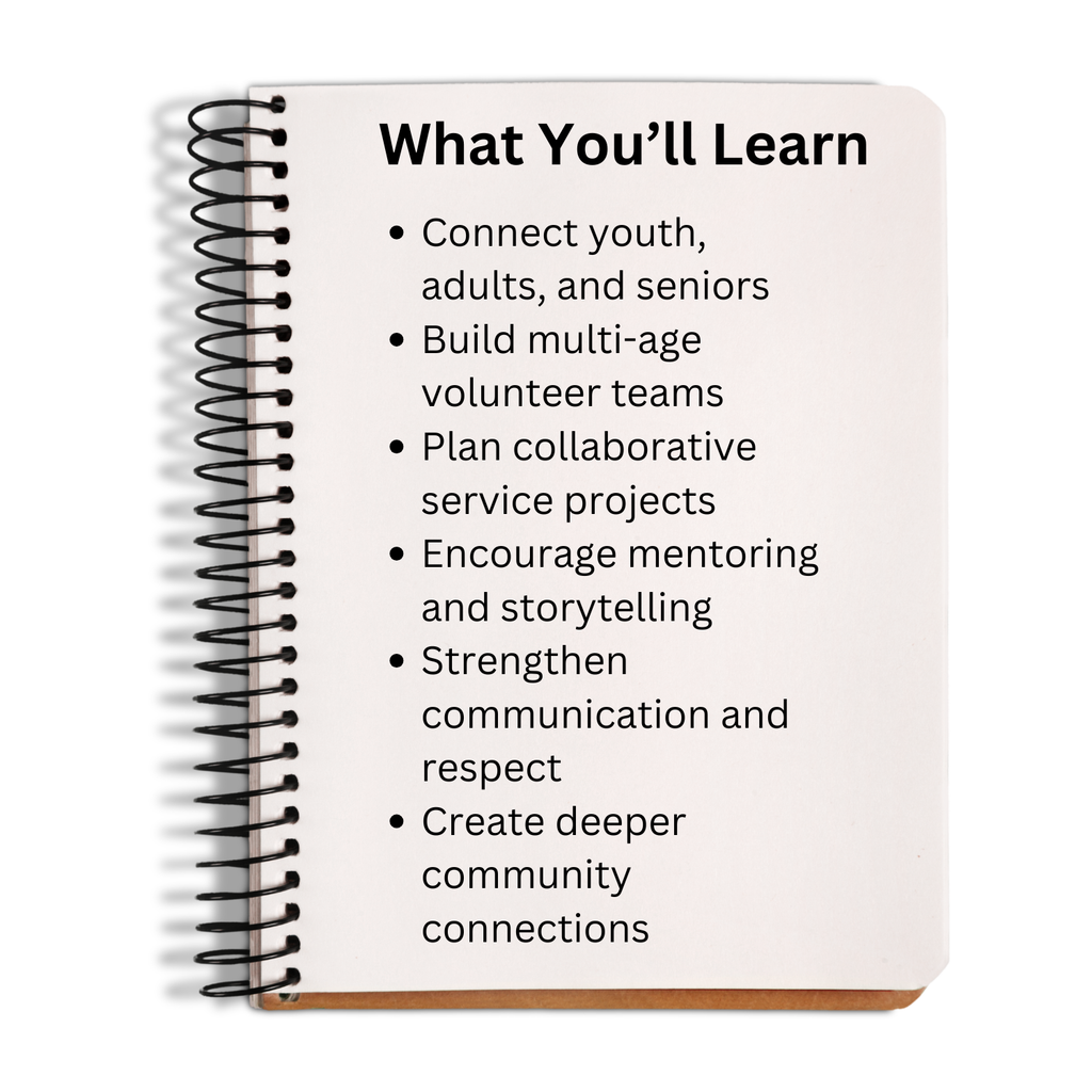 Notebook with a list of learning outcomes on a white background