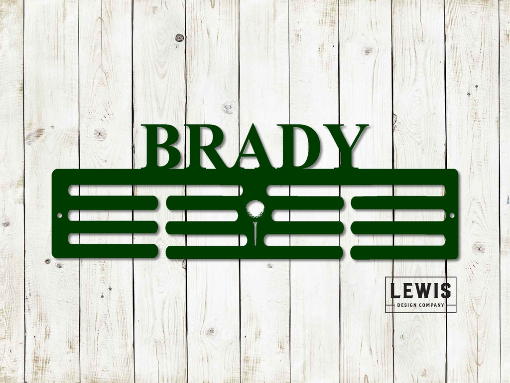 Custom Name Medal Hanger green