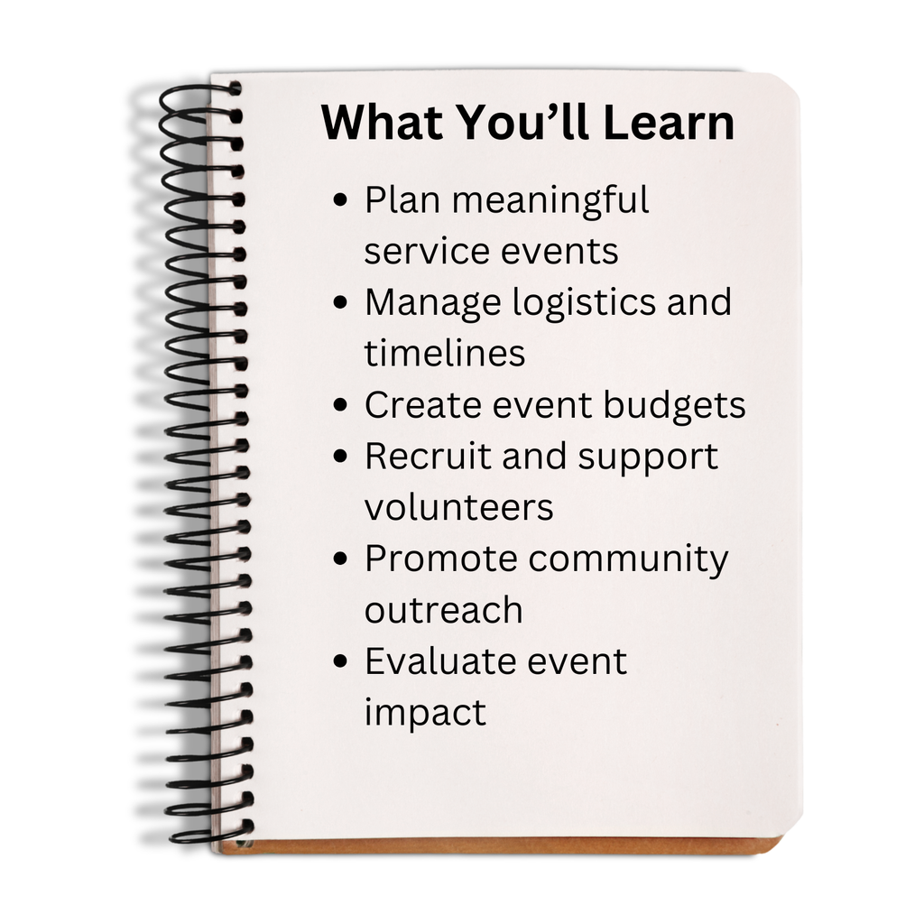 Notebook with a list of skills to be learned on a white background