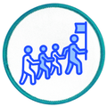 leadership-badge in different shapes and colors