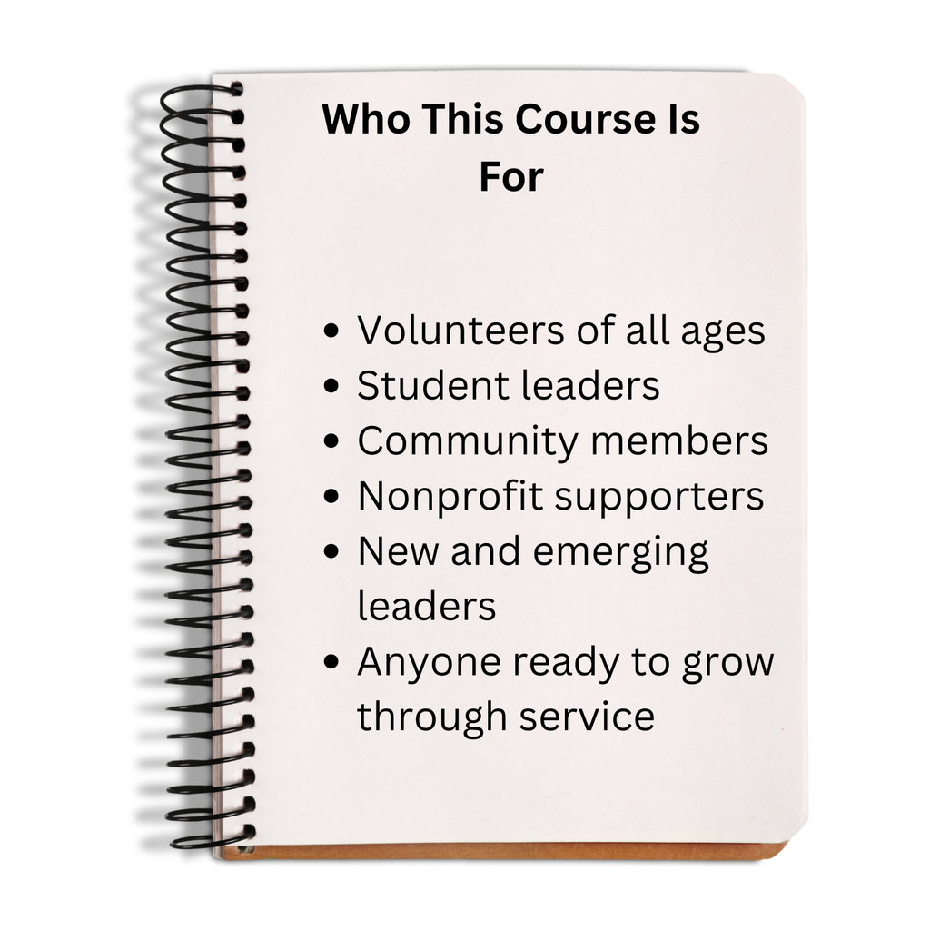 Notebook with text on who the course is for
