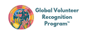 Logo of the Global Volunteer Recognition Program with colorful design elements.