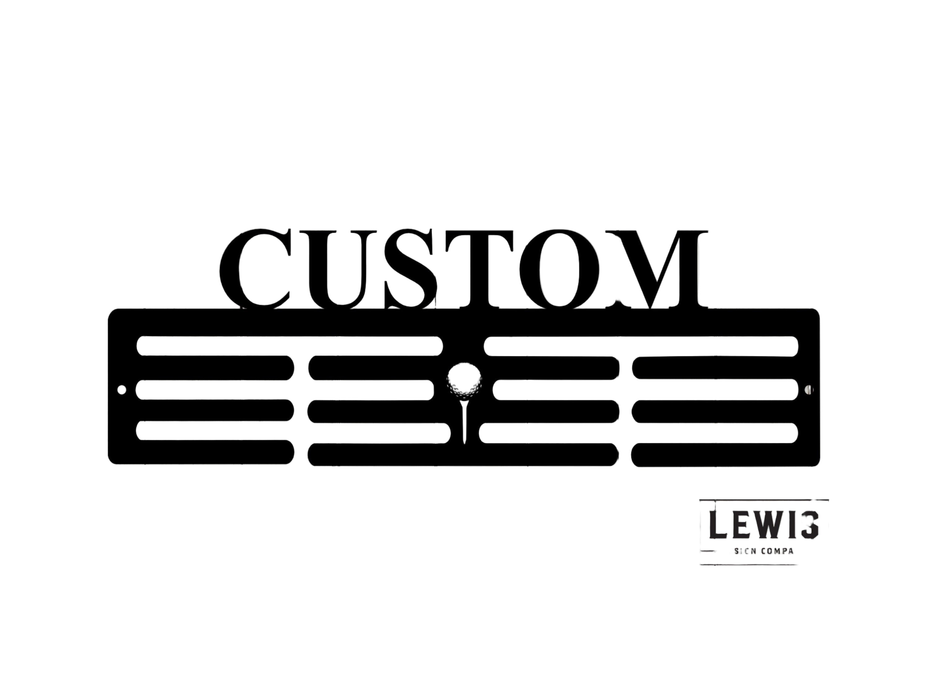 Custom Name Medal Hanger black