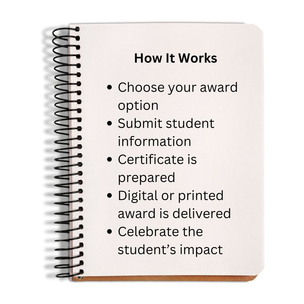 Global Student Citizenship & Service Award | Student Recognition Certificate